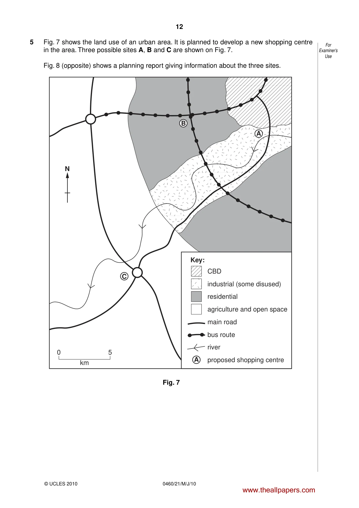 Cambridge IGCSE Geography 0460 2010 May/June Paper 2 · Variant 1 question paper, page 12 of 16