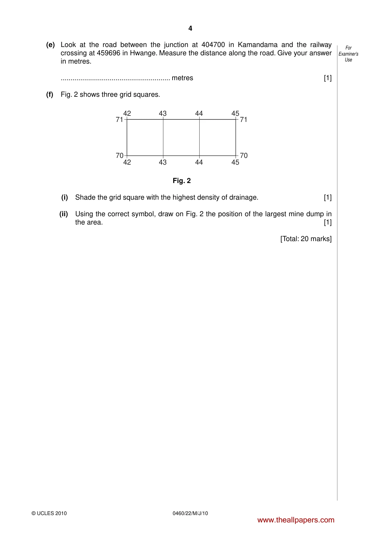 Cambridge IGCSE Geography 0460 2010 May/June Paper 2 · Variant 2 question paper, page 4 of 16