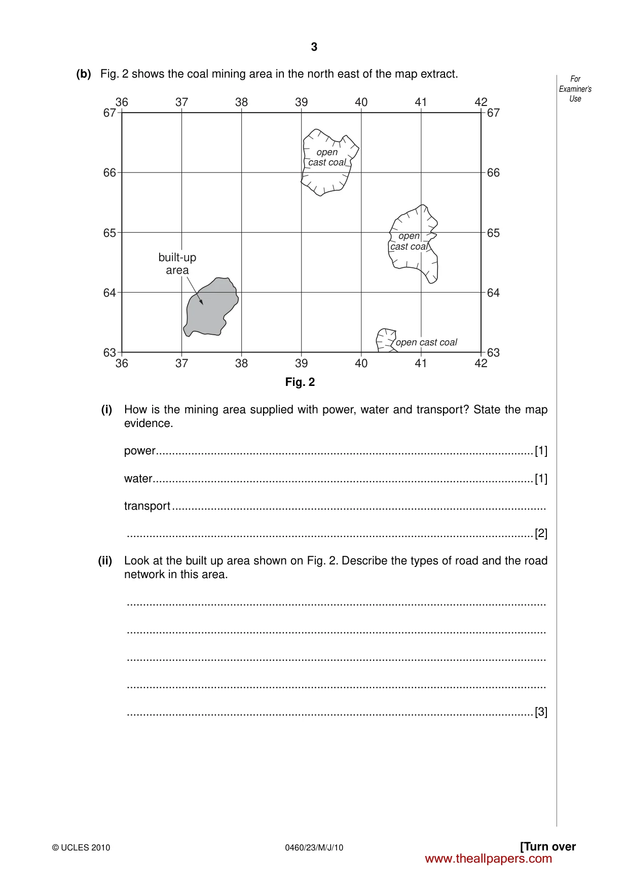 Cambridge IGCSE Geography 0460 2010 May/June Paper 2 · Variant 3 question paper, page 3 of 16
