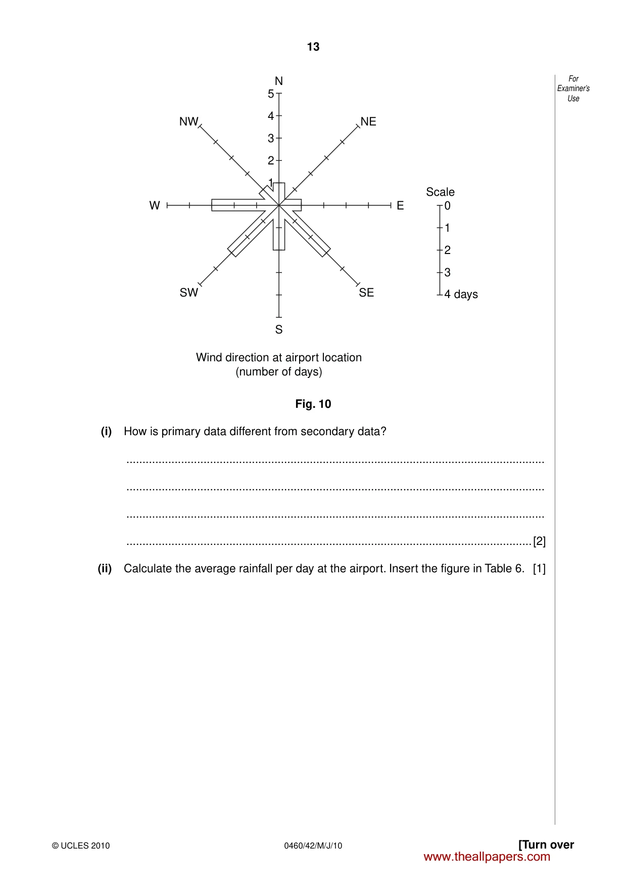 Cambridge IGCSE Geography 0460 2010 May/June Paper 4 · Variant 2 question paper, page 13 of 16