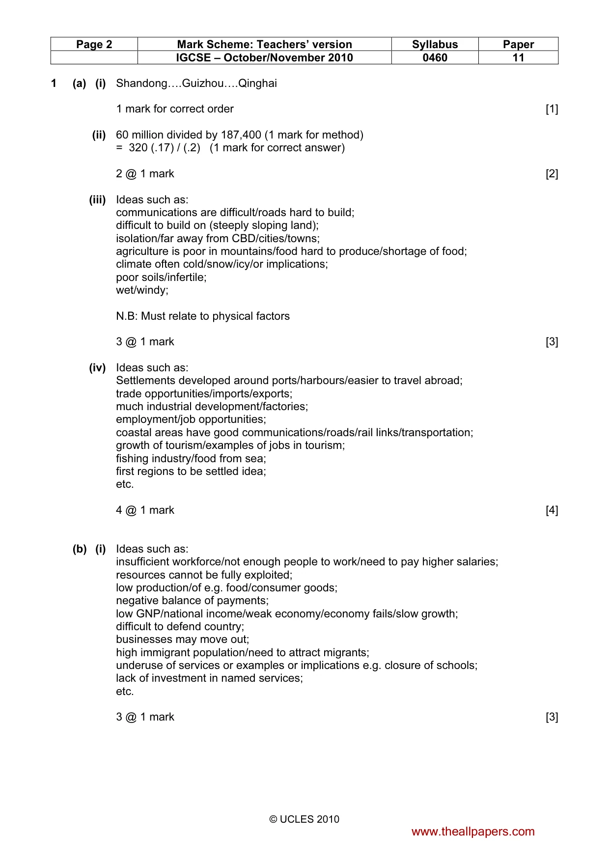 Mark scheme, page 2 of 12