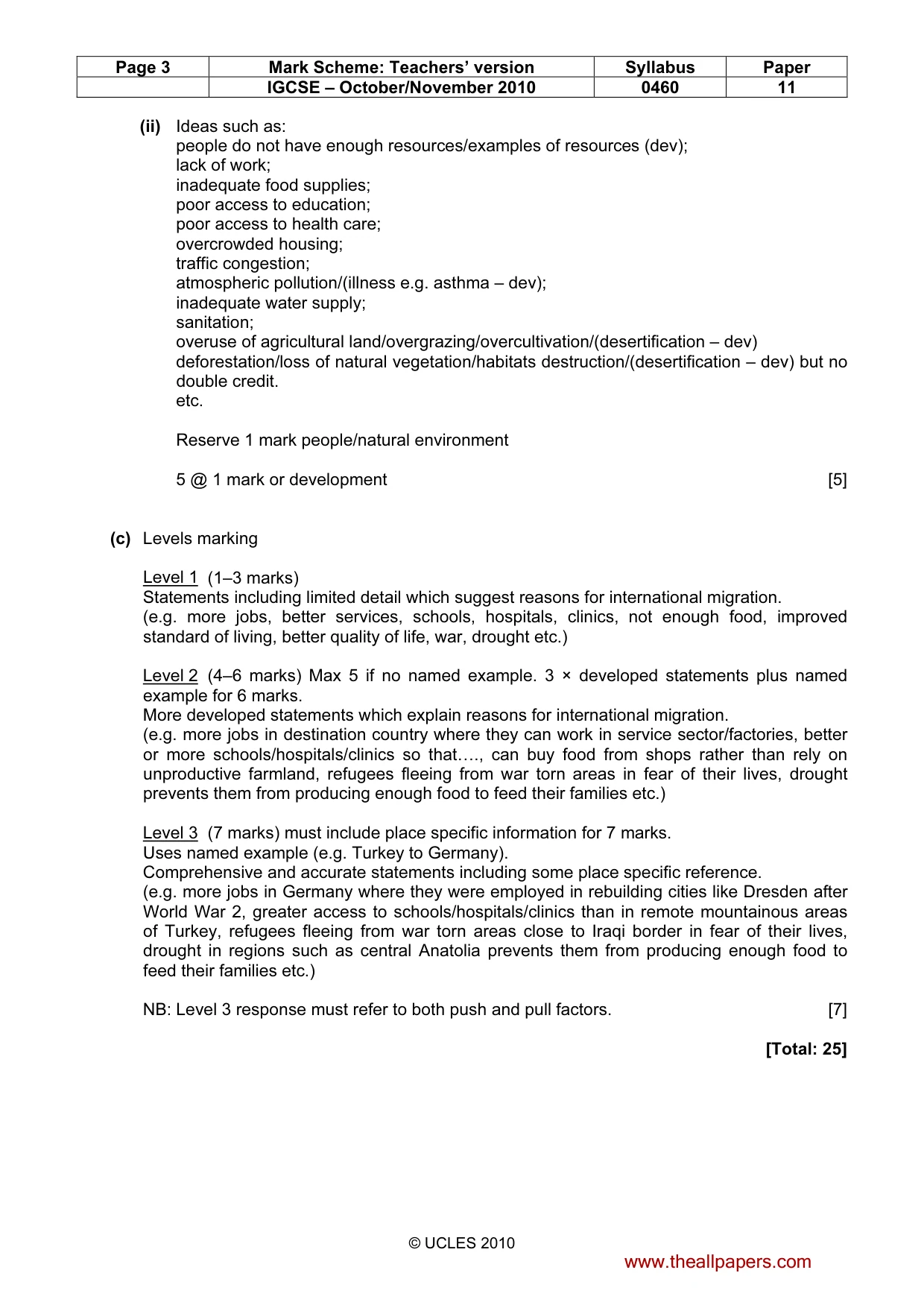 Mark scheme, page 3 of 12
