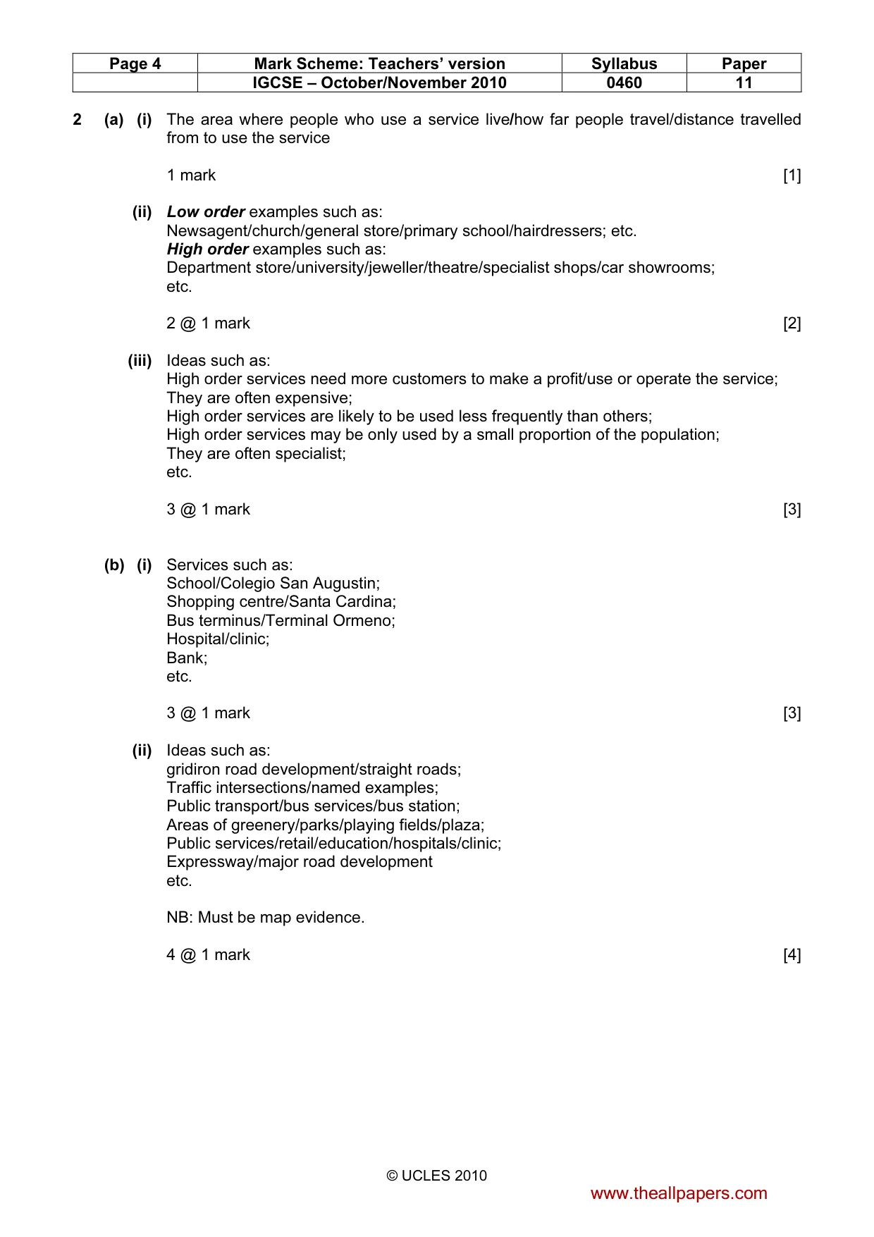 Mark scheme, page 4 of 12