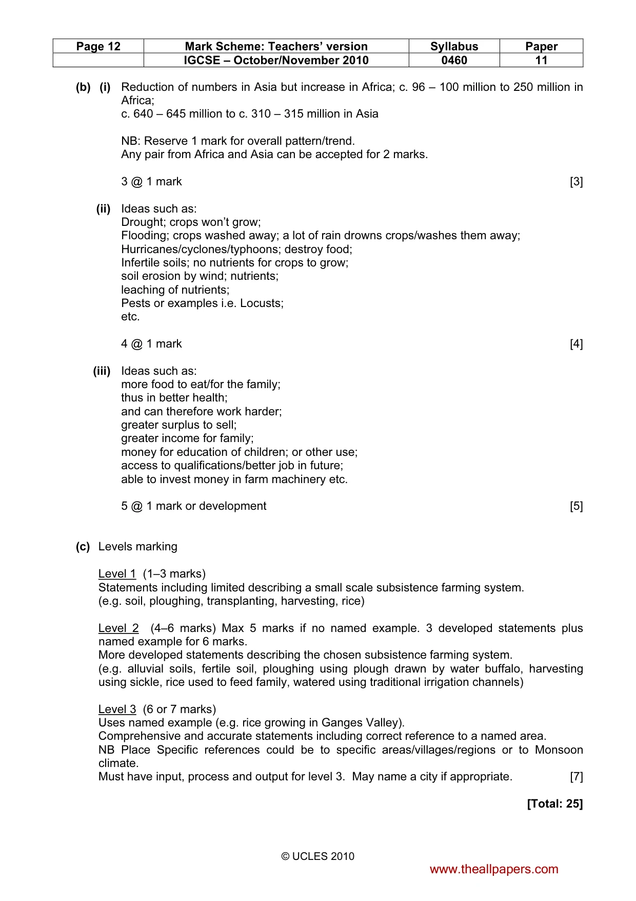 Mark scheme, page 12 of 12