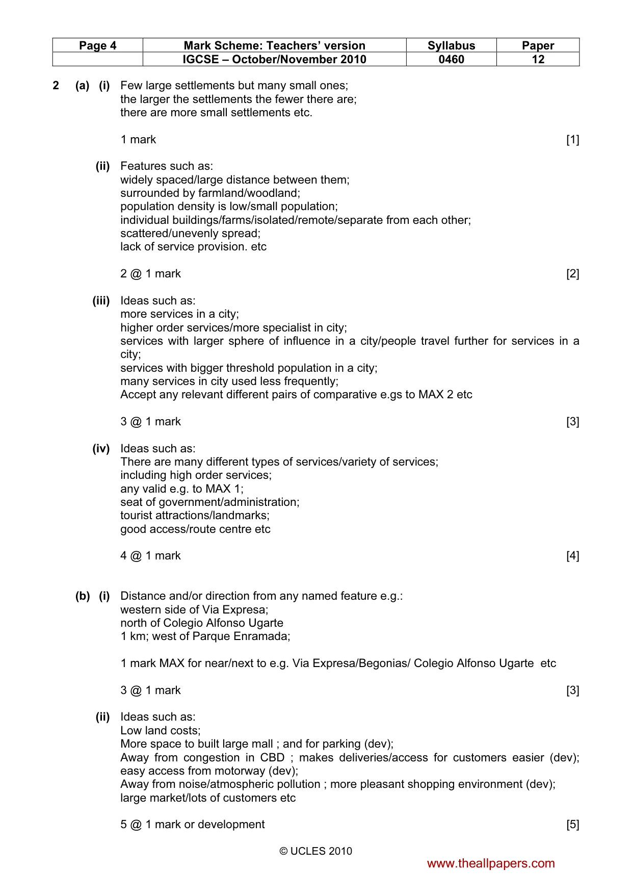 Mark scheme, page 4 of 11