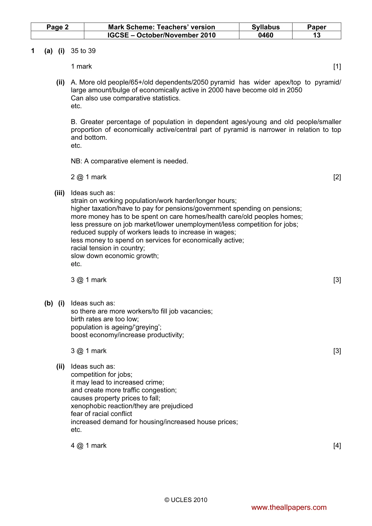 Mark scheme, page 2 of 13