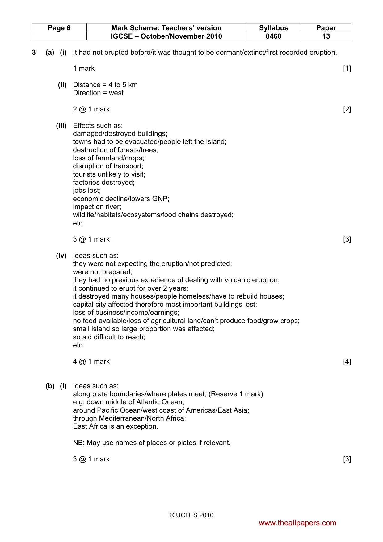 Mark scheme, page 6 of 13
