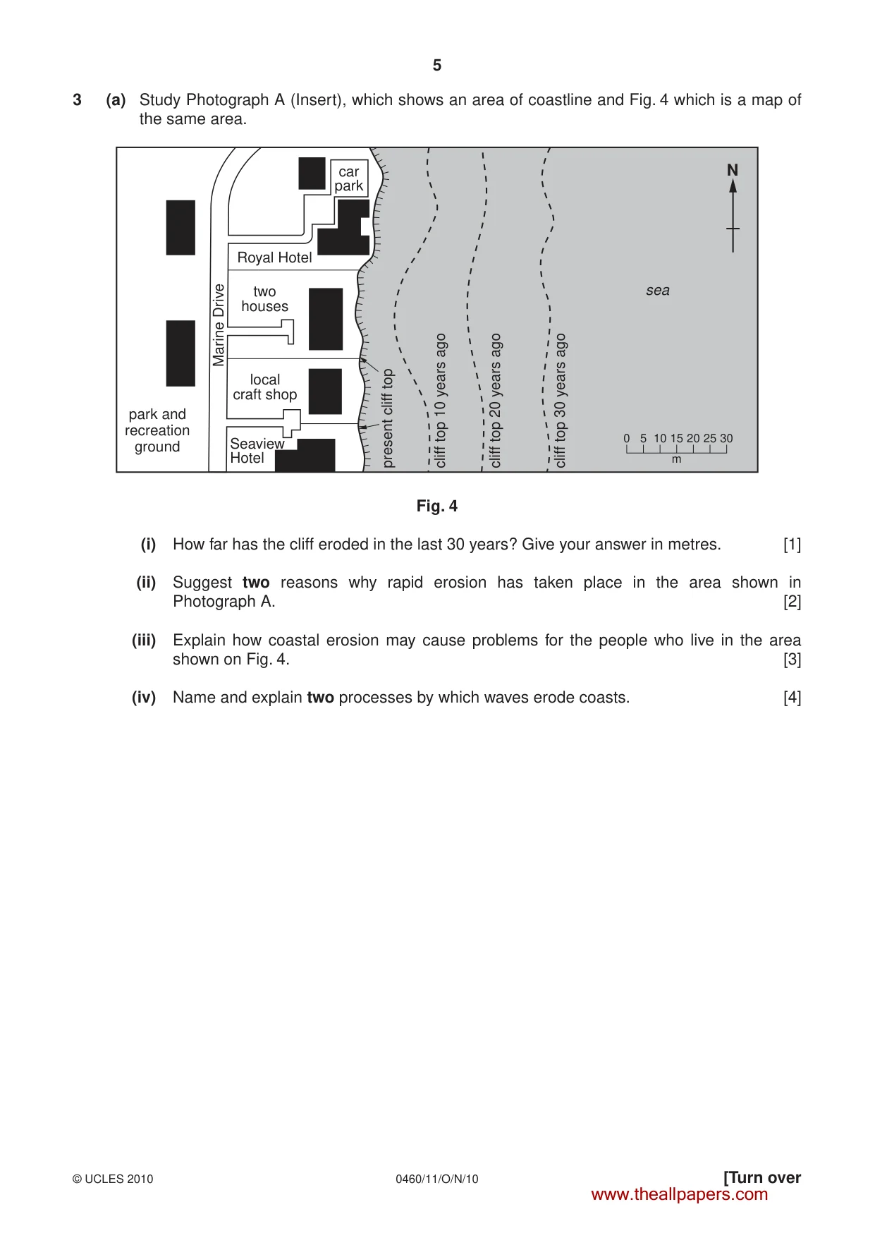 Cambridge IGCSE Geography 0460 2010 Oct/Nov Paper 1 · Variant 1 question paper, page 5 of 11
