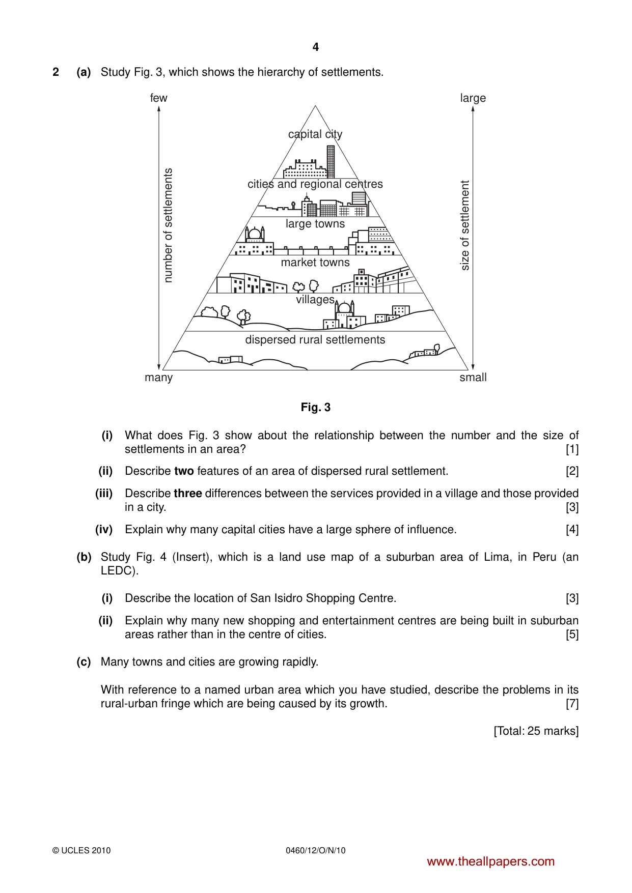 Cambridge IGCSE Geography 0460 2010 Oct/Nov Paper 1 · Variant 2 question paper, page 4 of 12