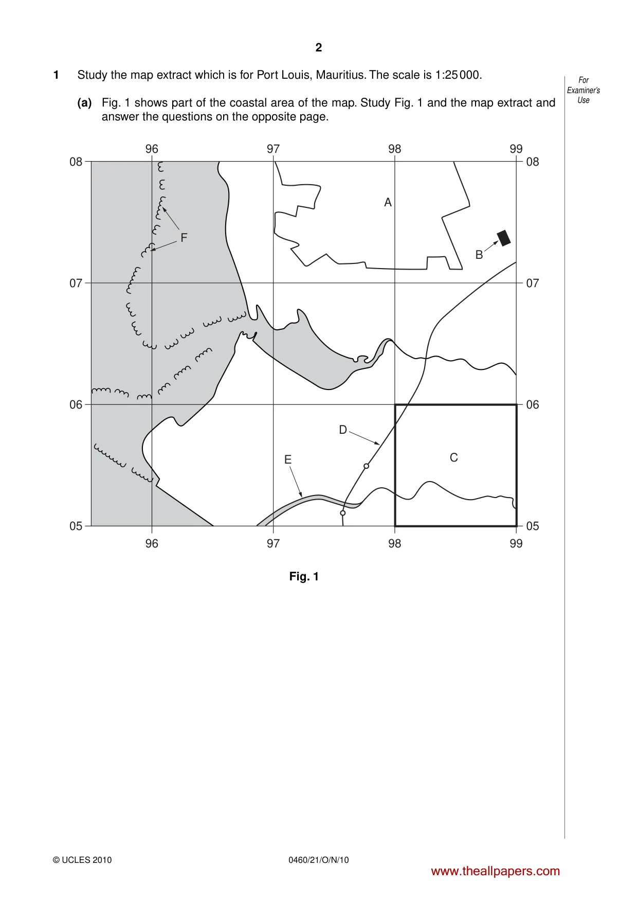 Cambridge IGCSE Geography 0460 2010 Oct/Nov Paper 2 · Variant 1 question paper, page 2 of 16