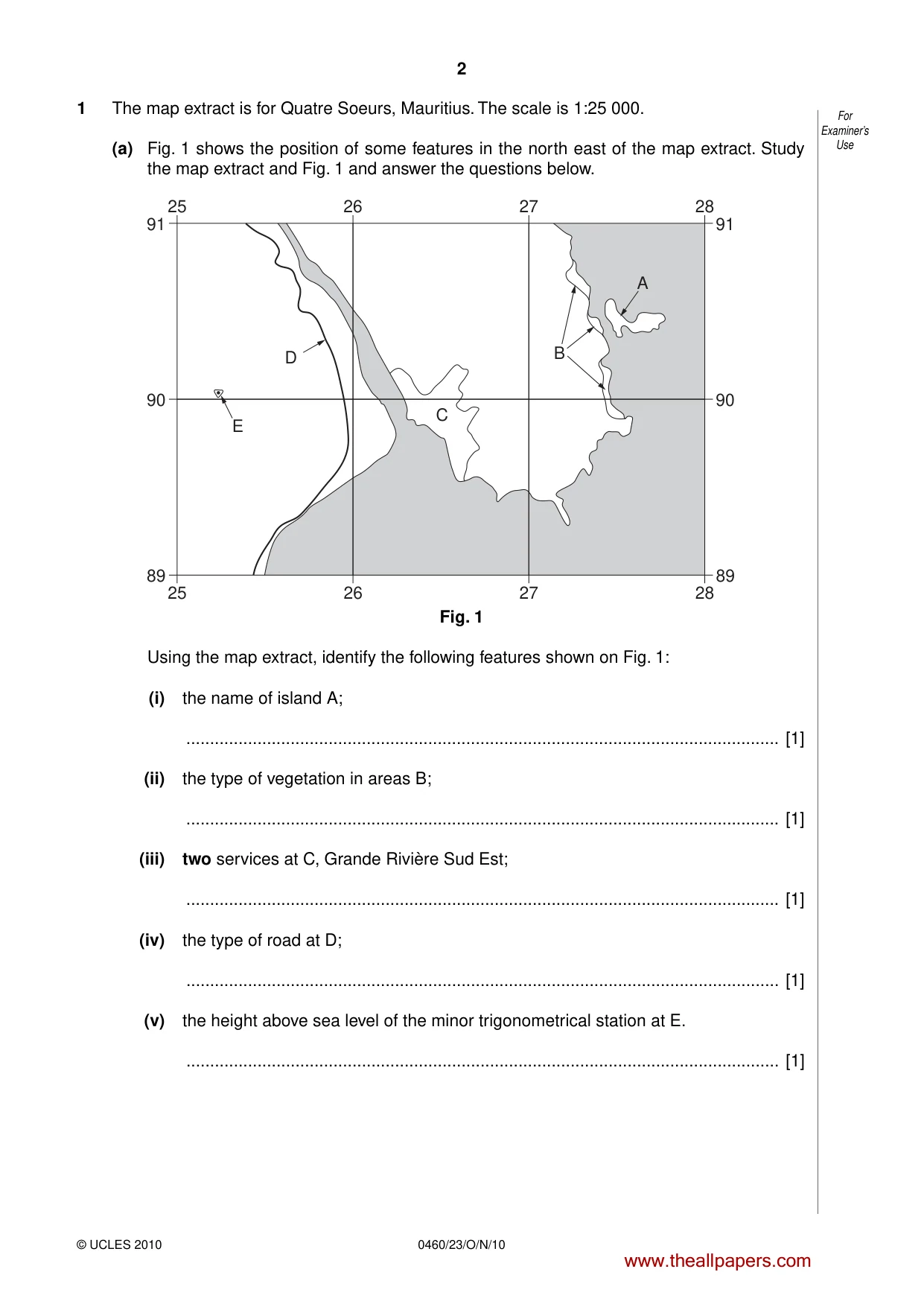 Cambridge IGCSE Geography 0460 2010 Oct/Nov Paper 2 · Variant 3 question paper, page 2 of 16