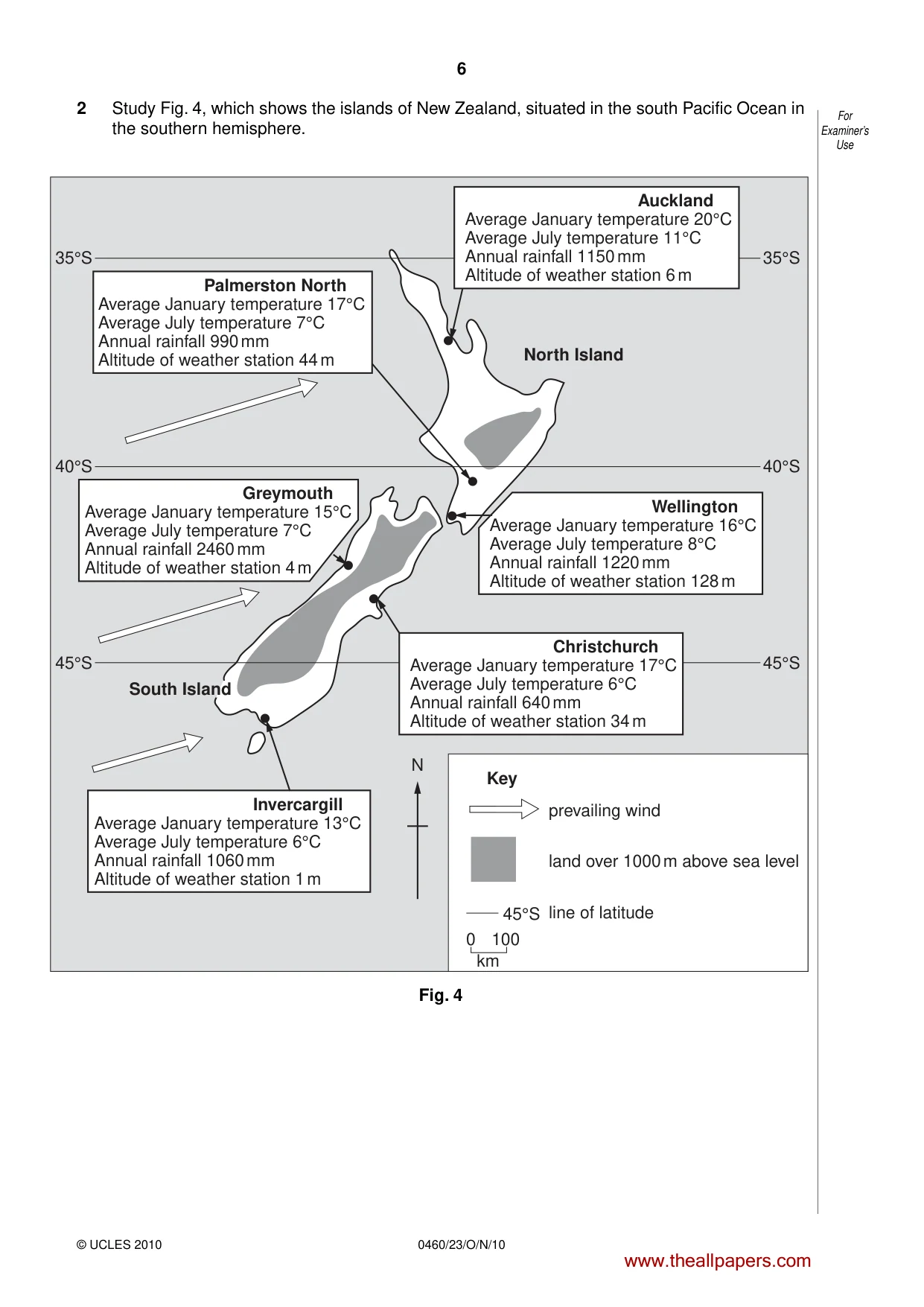 Cambridge IGCSE Geography 0460 2010 Oct/Nov Paper 2 · Variant 3 question paper, page 6 of 16