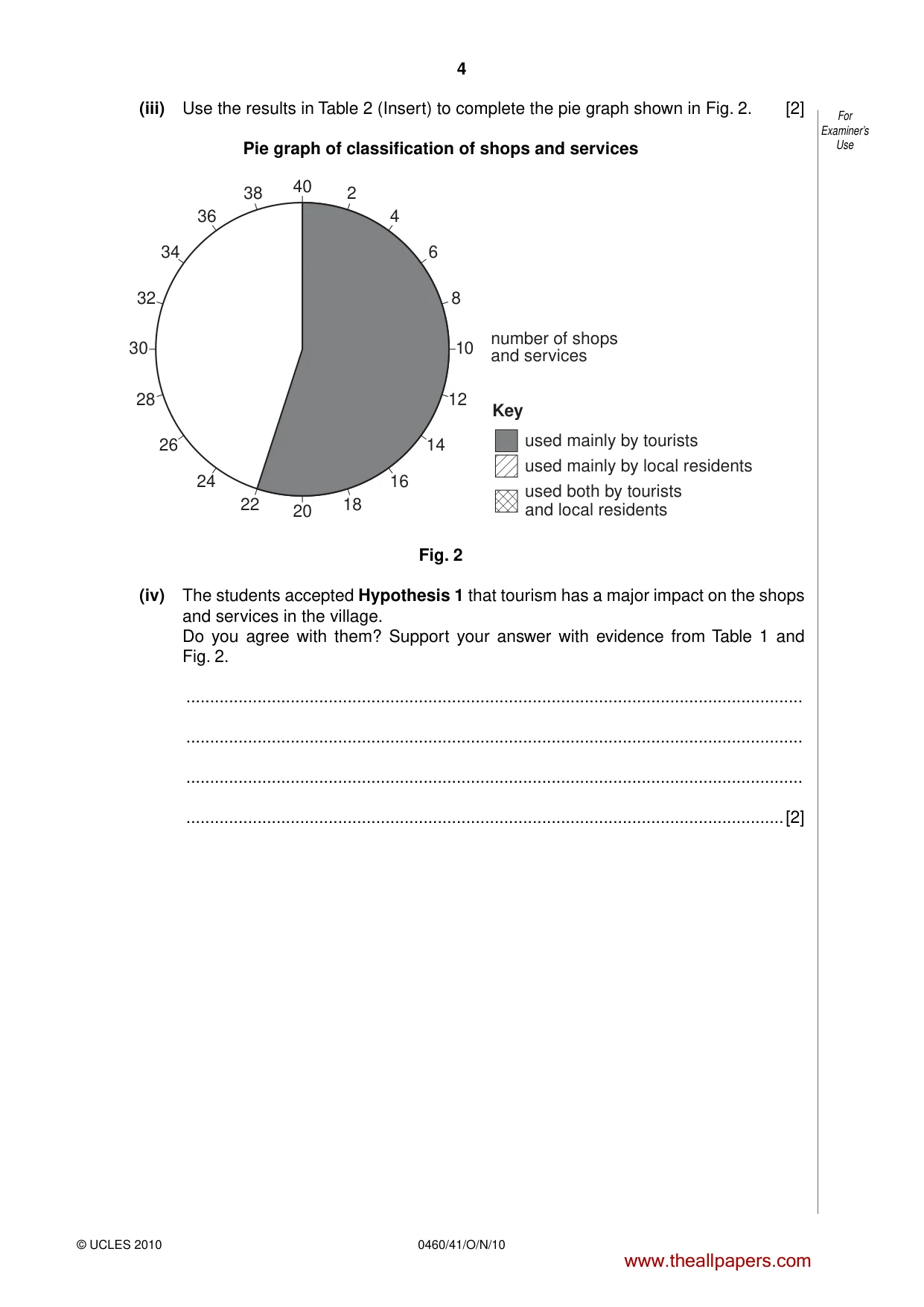 Cambridge IGCSE Geography 0460 2010 Oct/Nov Paper 4 · Variant 1 question paper, page 4 of 12