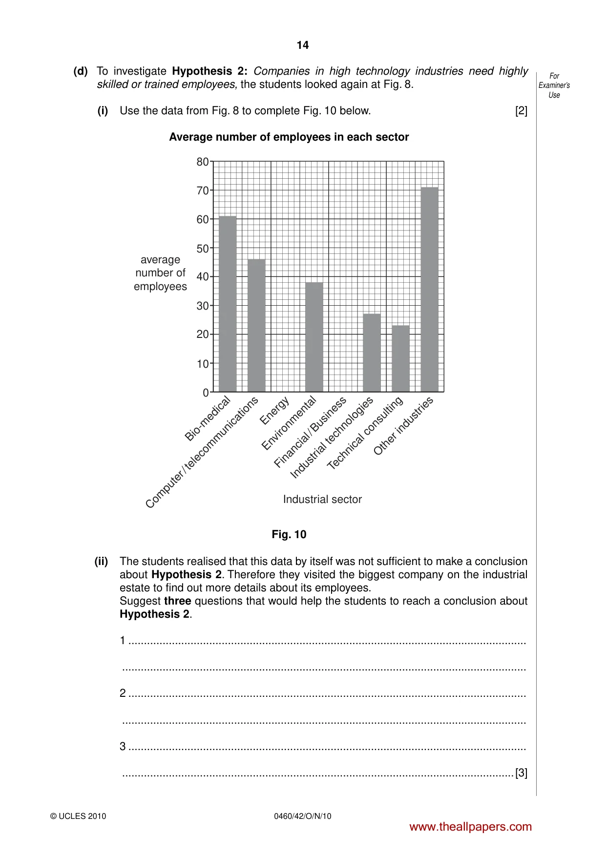 Cambridge IGCSE Geography 0460 2010 Oct/Nov Paper 4 · Variant 2 question paper, page 14 of 16
