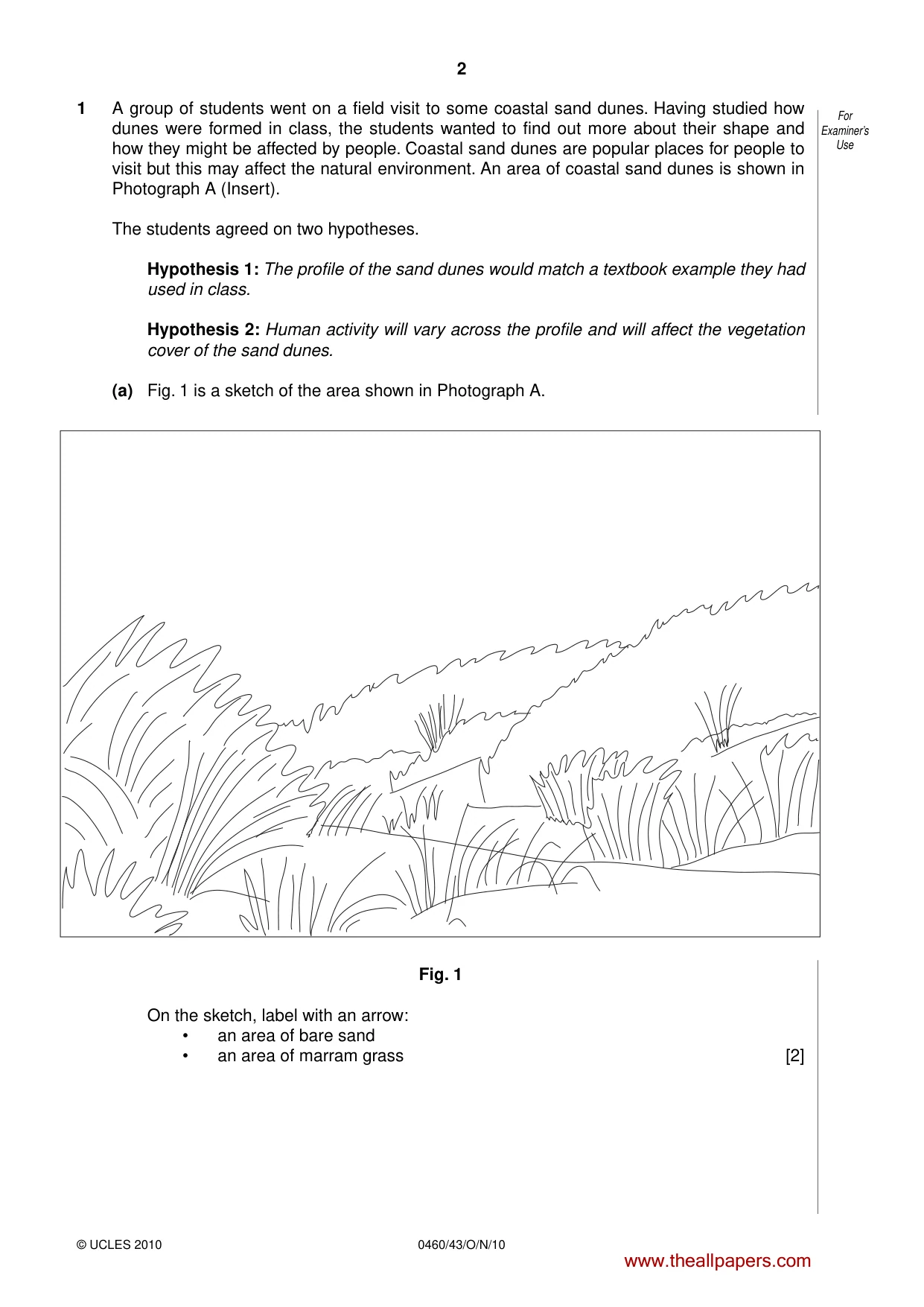 Cambridge IGCSE Geography 0460 2010 Oct/Nov Paper 4 · Variant 3 question paper, page 2 of 16