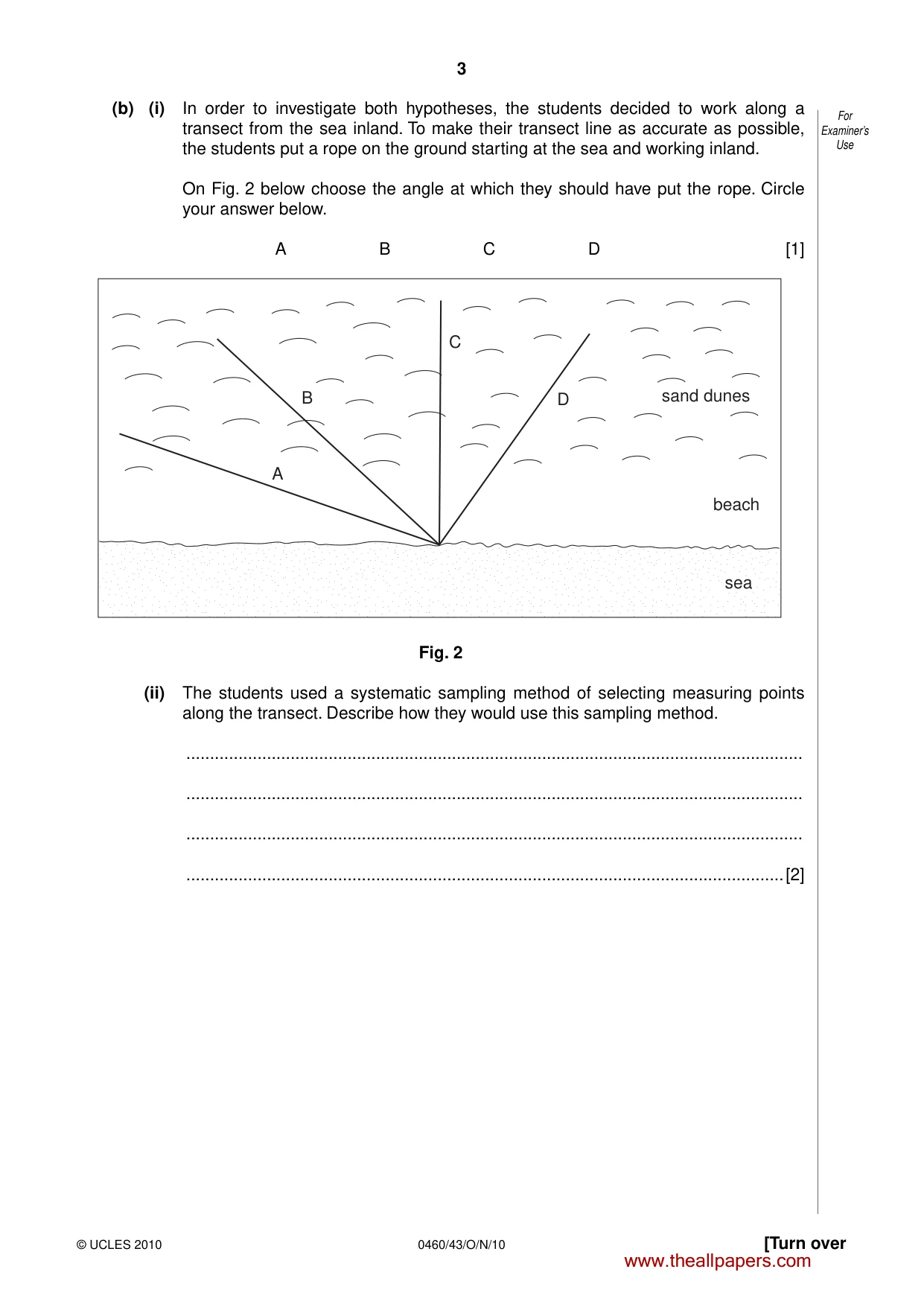 Cambridge IGCSE Geography 0460 2010 Oct/Nov Paper 4 · Variant 3 question paper, page 3 of 16