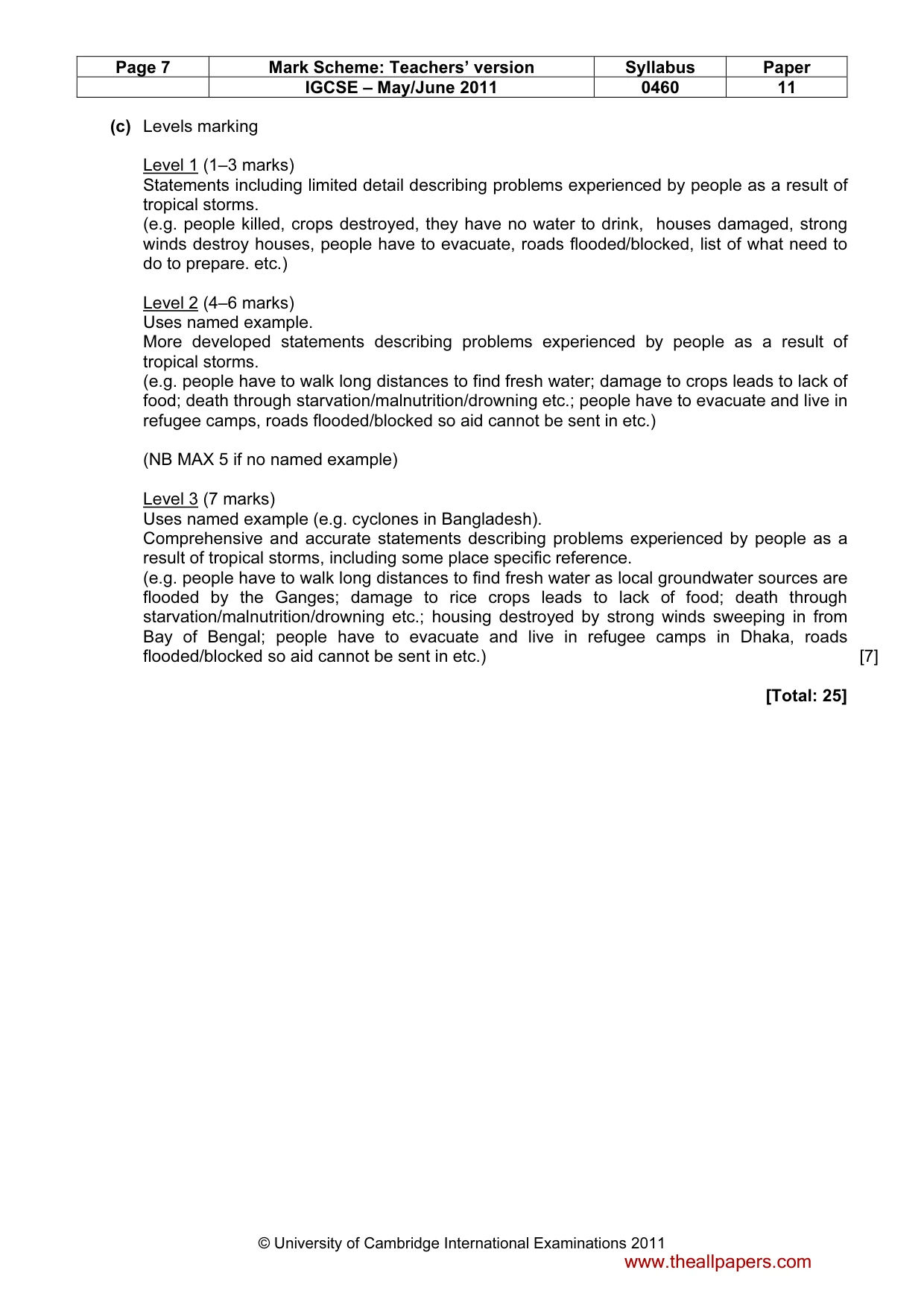 Mark scheme, page 7 of 13