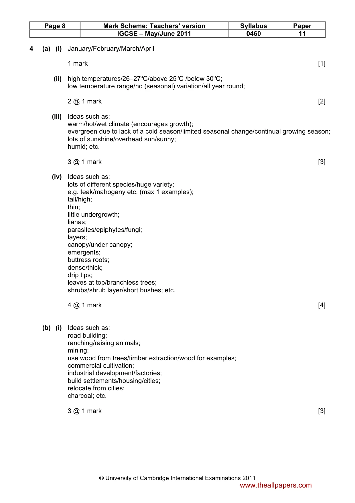 Mark scheme, page 8 of 13