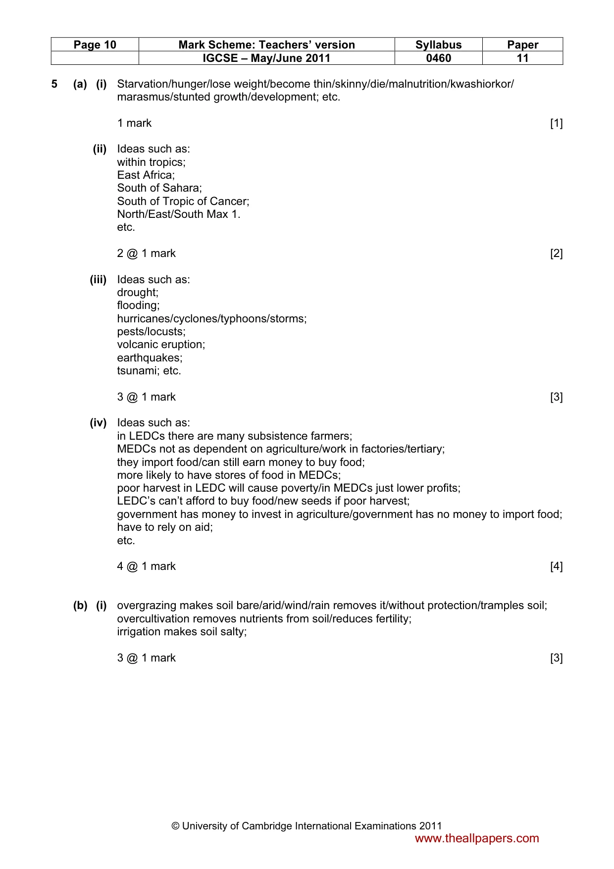 Mark scheme, page 10 of 13