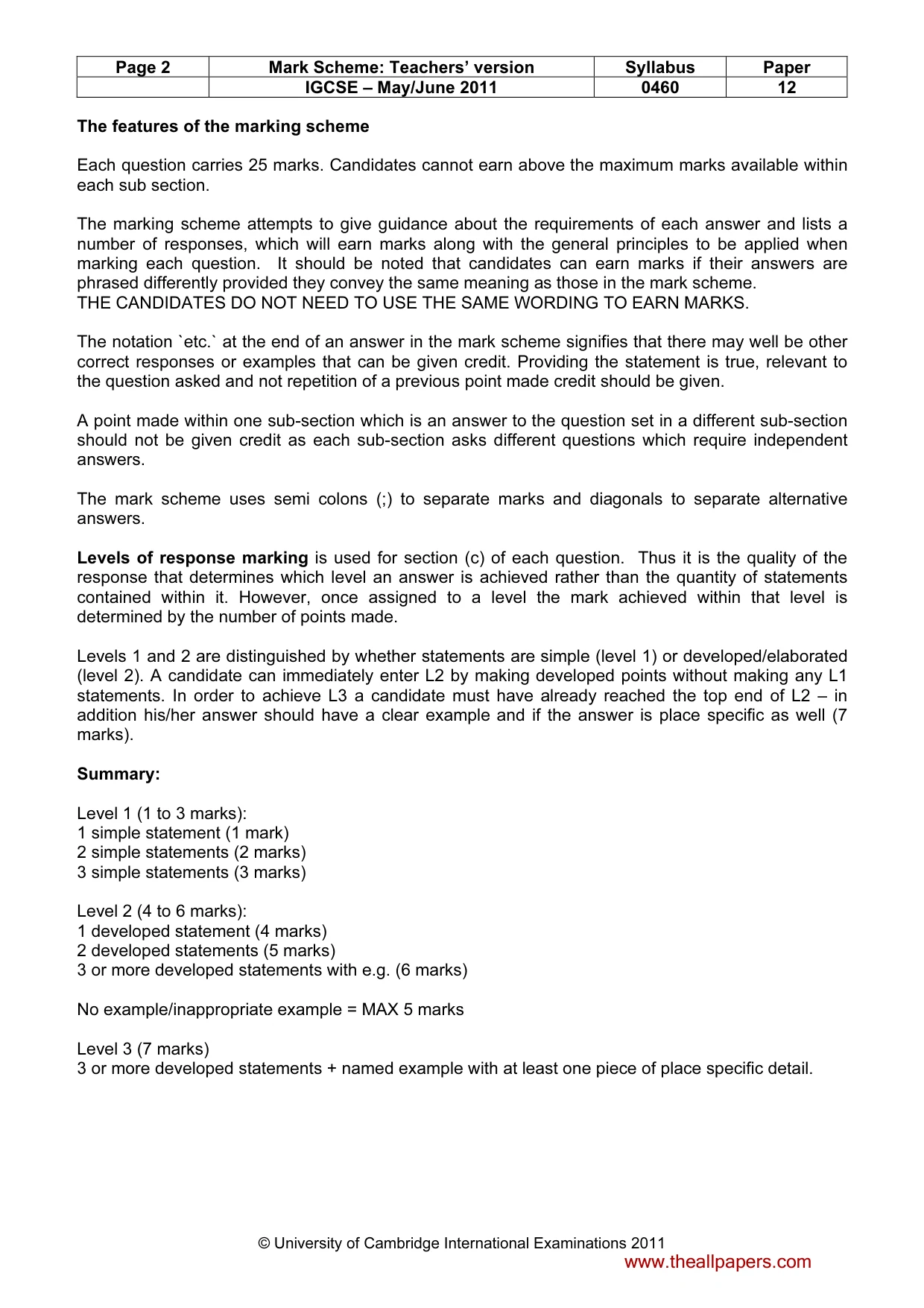 Mark scheme, page 2 of 15