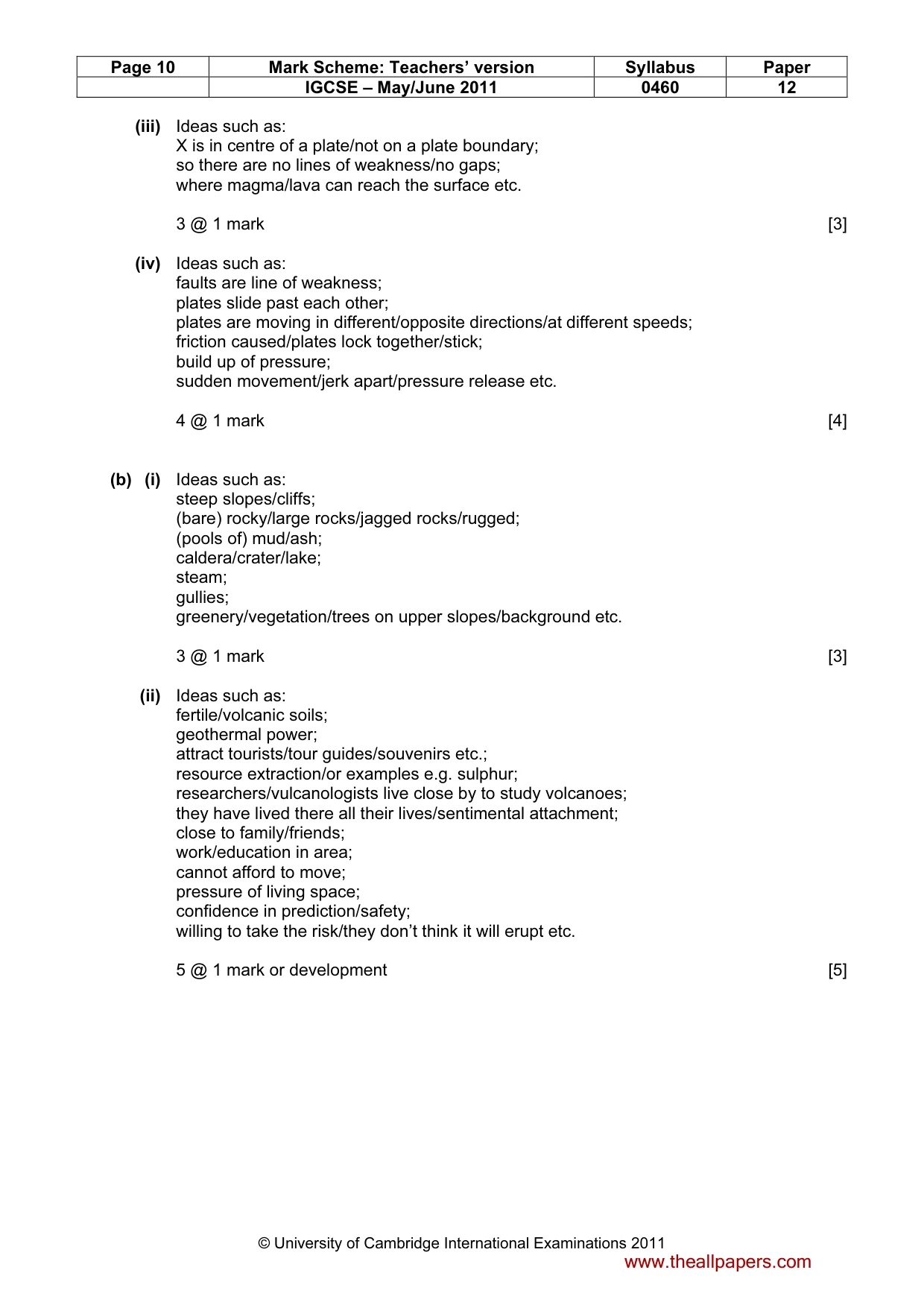 Mark scheme, page 10 of 15