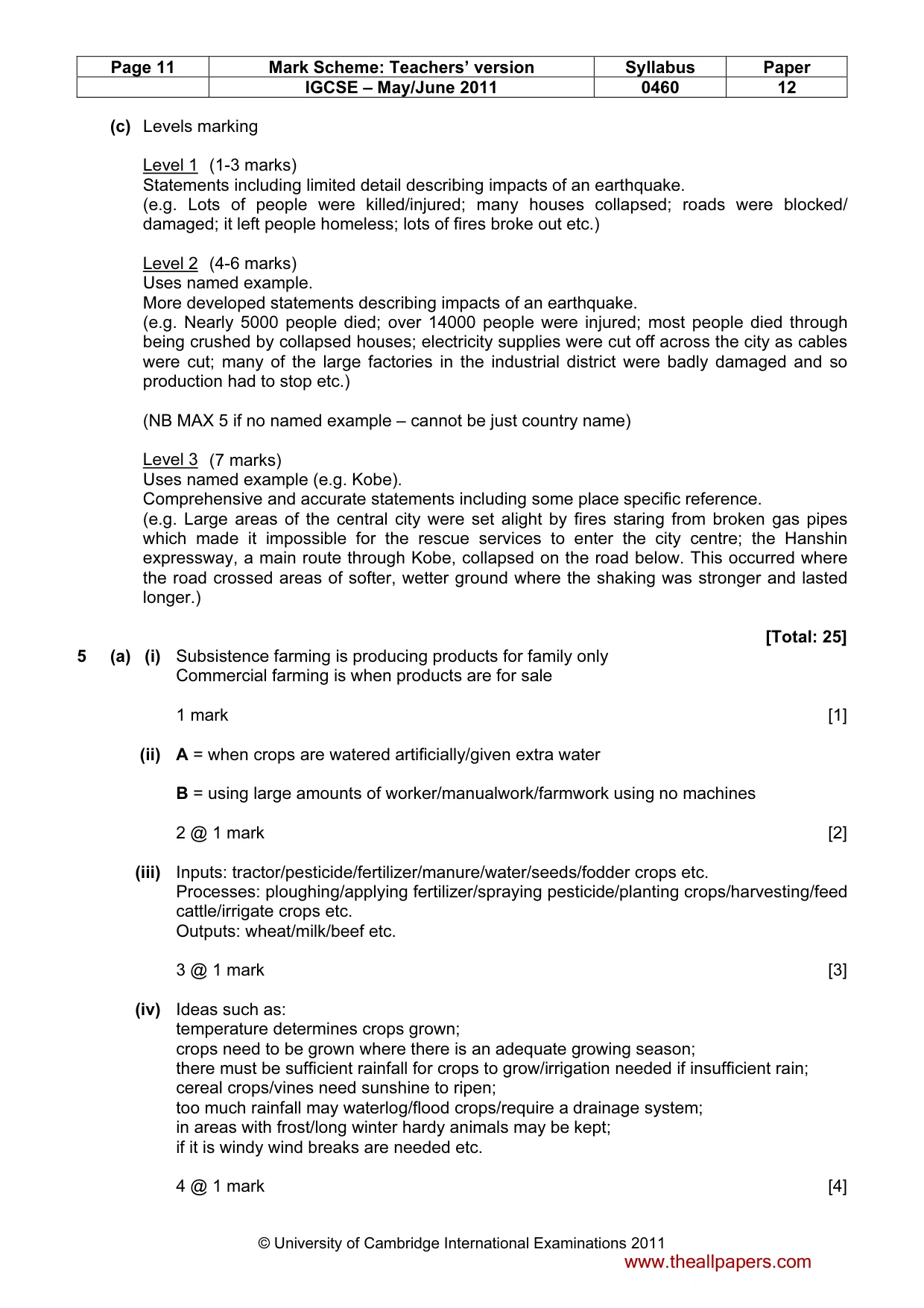 Mark scheme, page 11 of 15