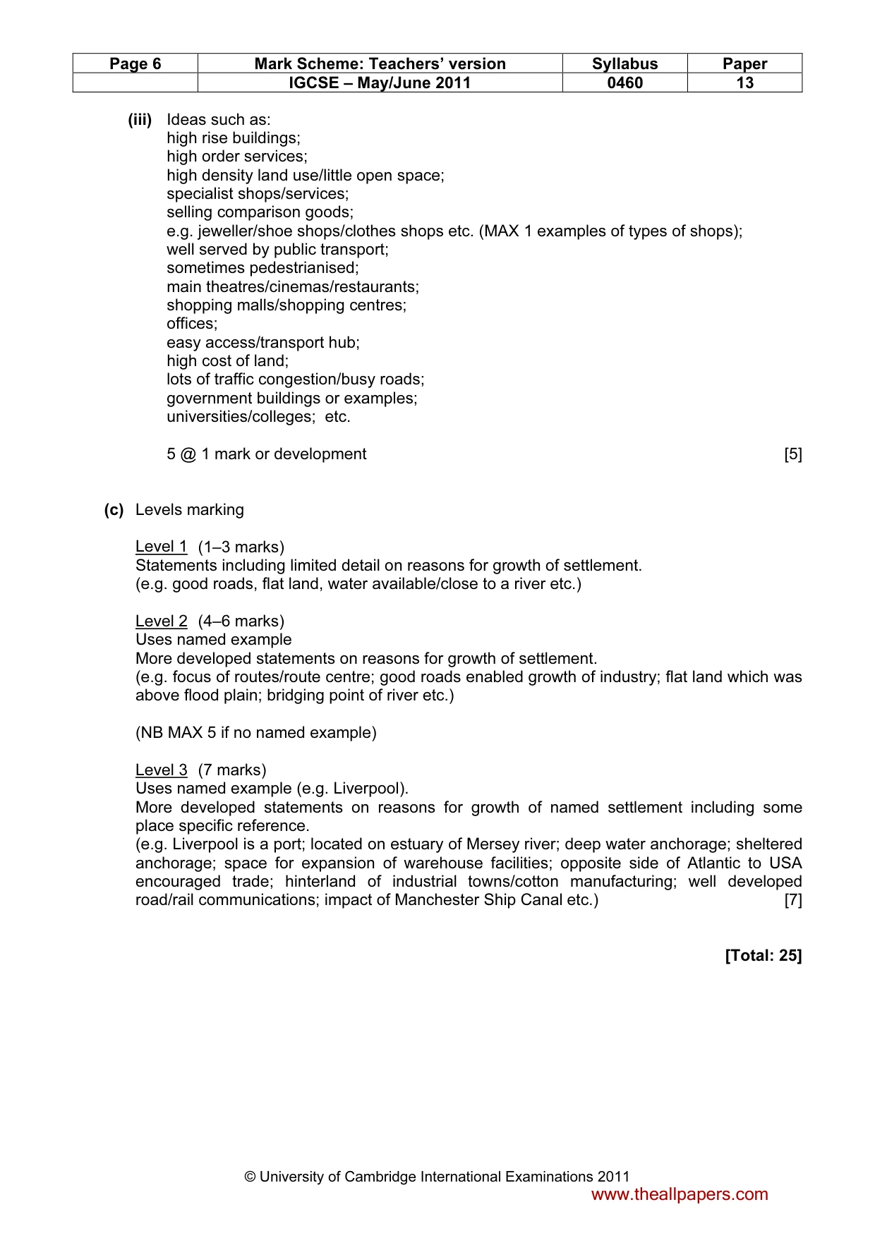 Mark scheme, page 6 of 14