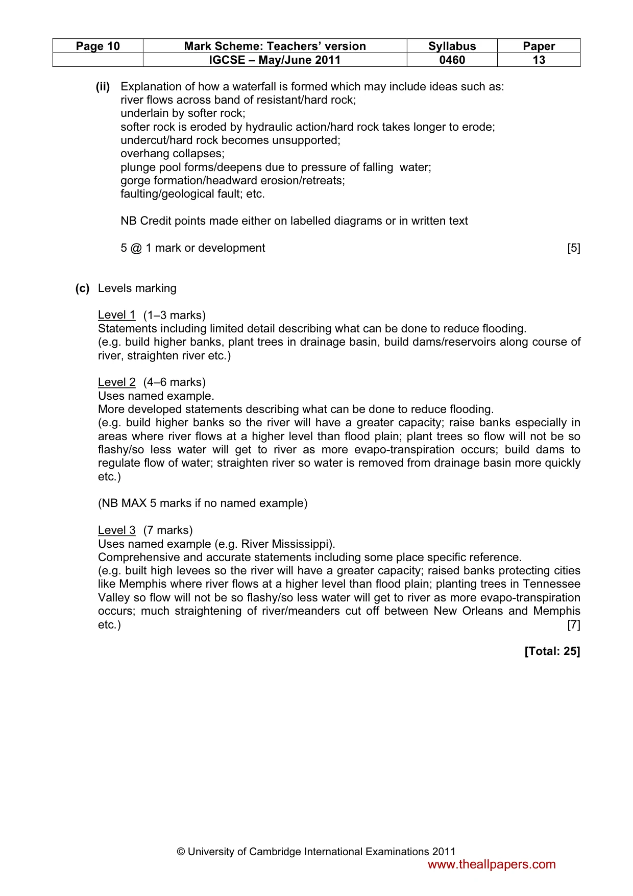 Mark scheme, page 10 of 14