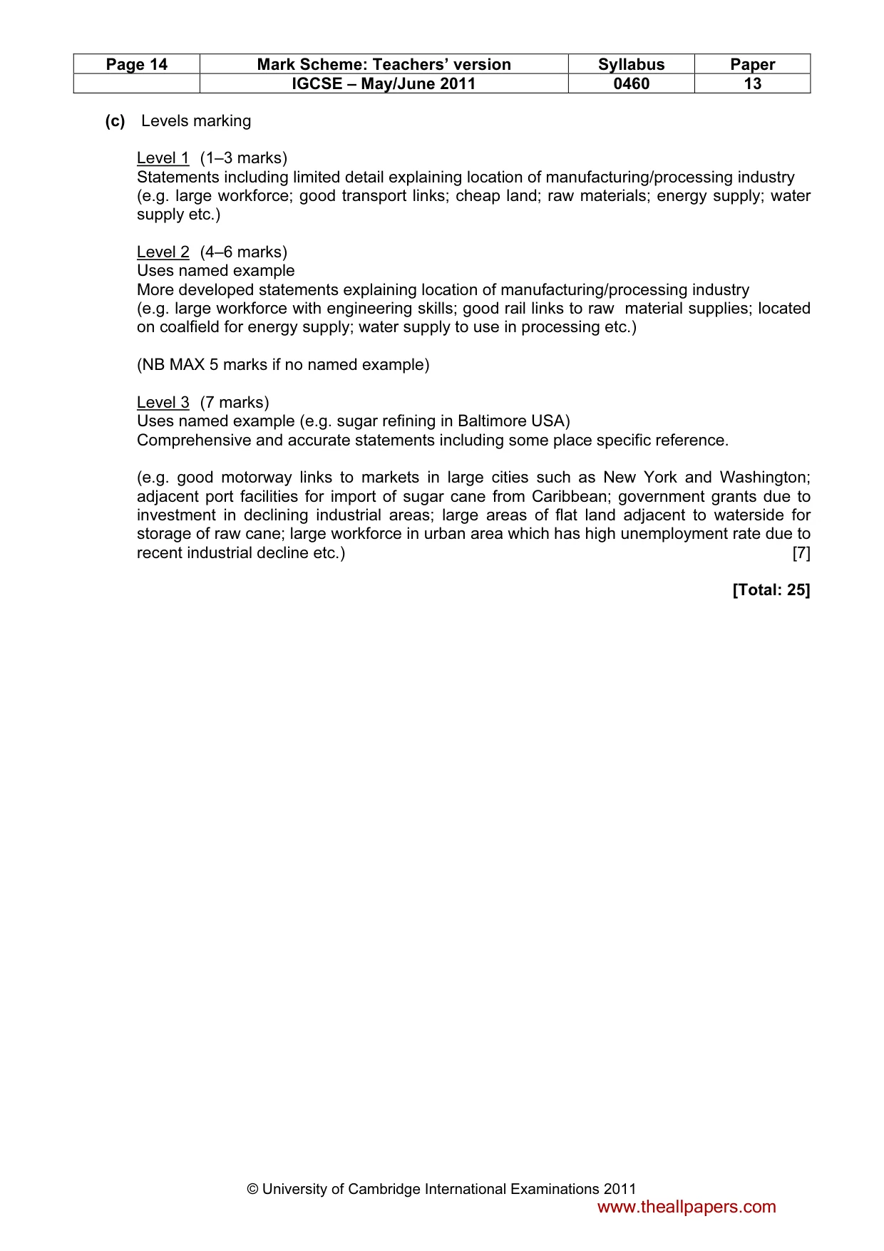 Mark scheme, page 14 of 14
