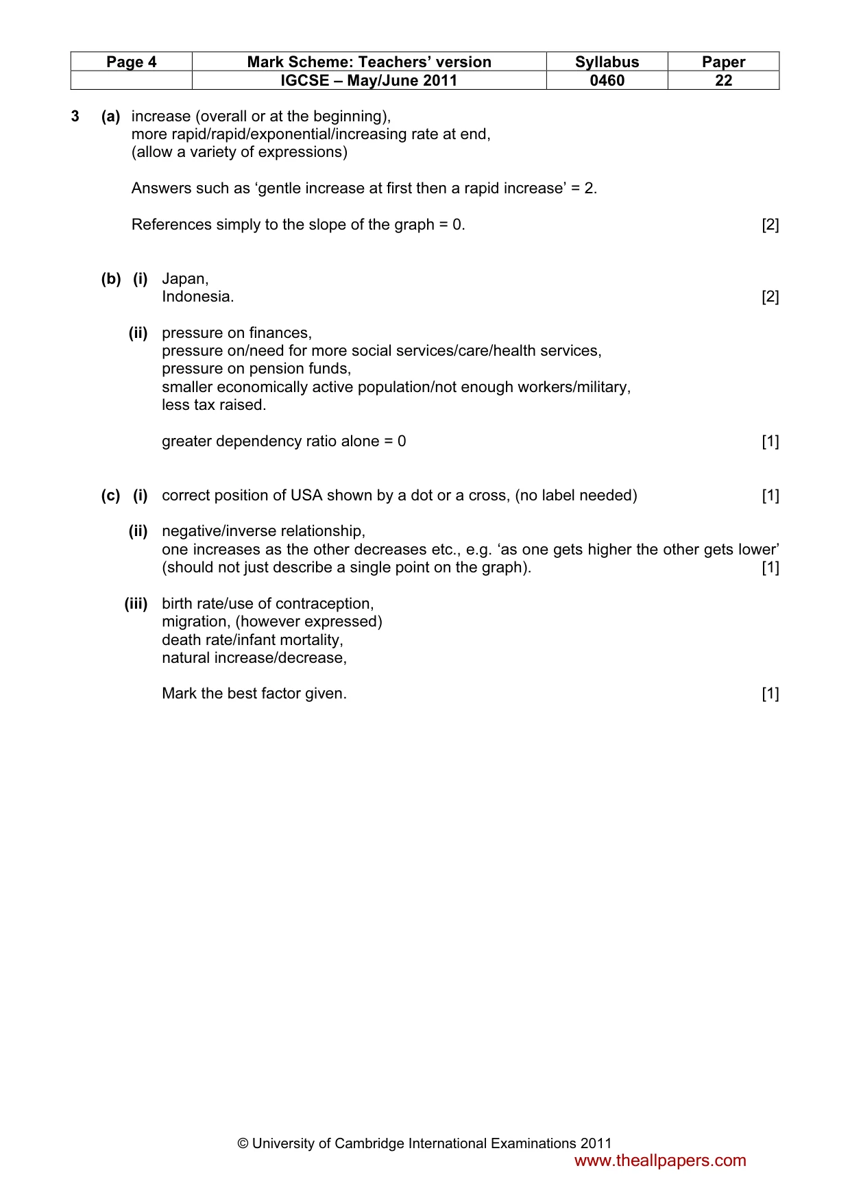 Mark scheme, page 4 of 8