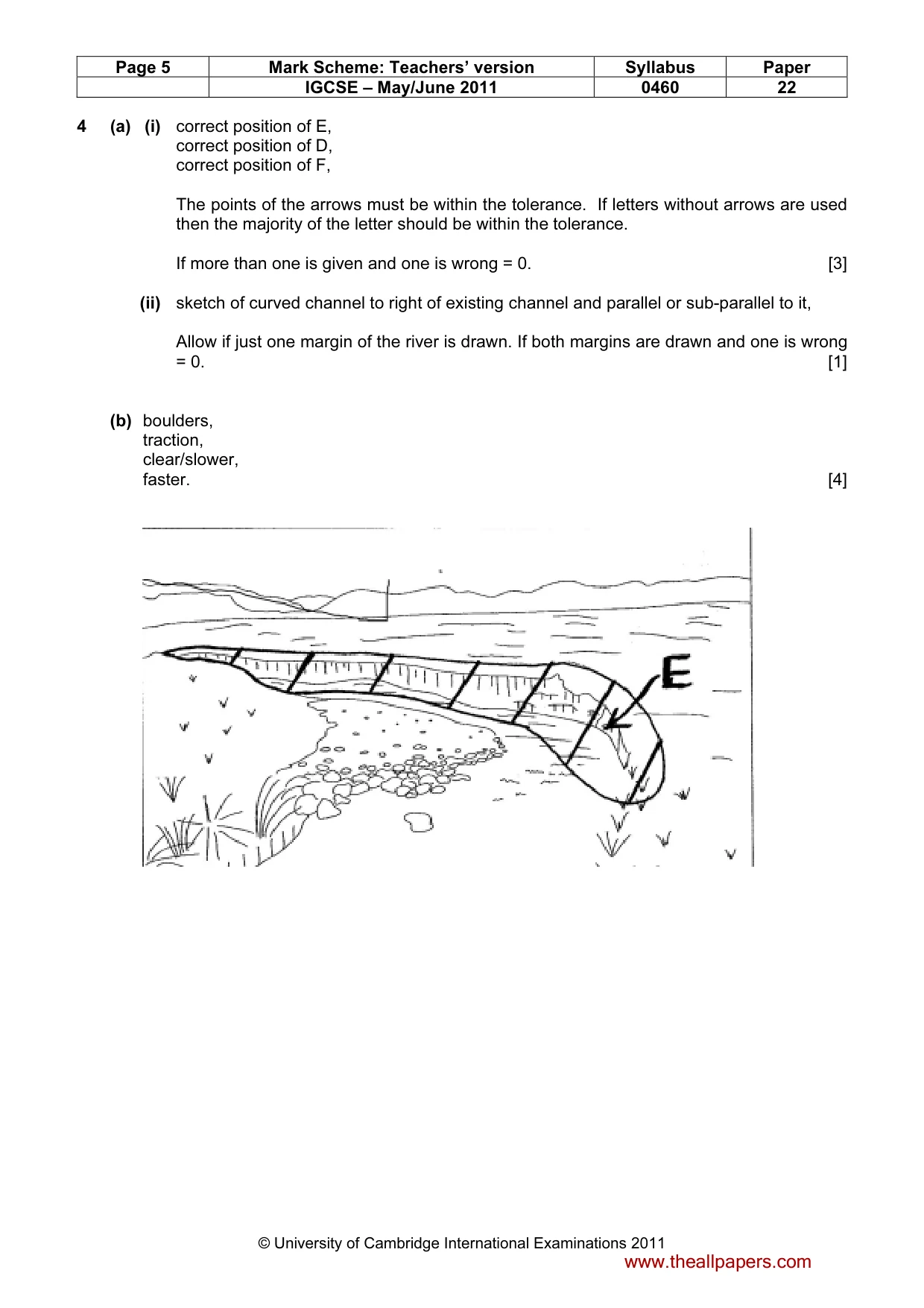 Mark scheme, page 5 of 8