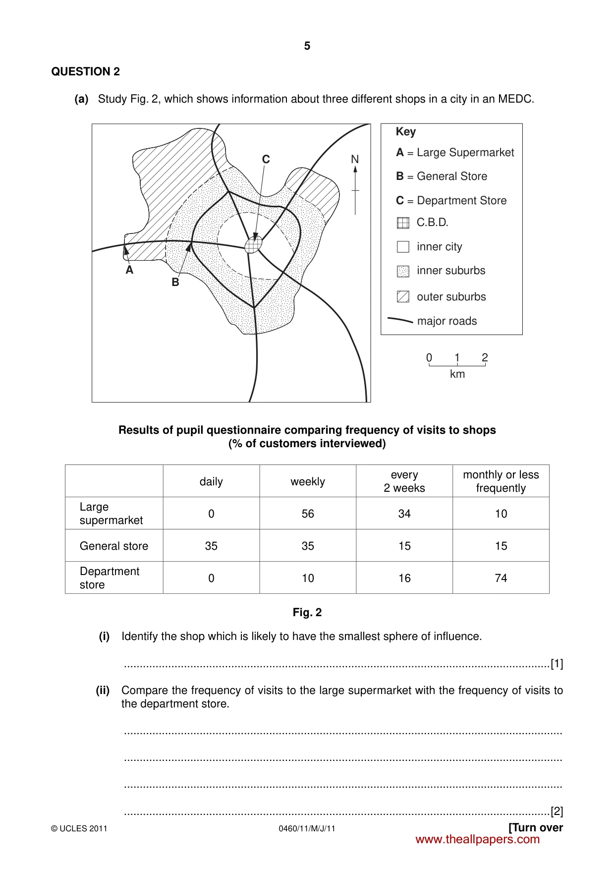 Cambridge IGCSE Geography 0460 2011 May/June Paper 1 · Variant 1 question paper, page 5 of 28