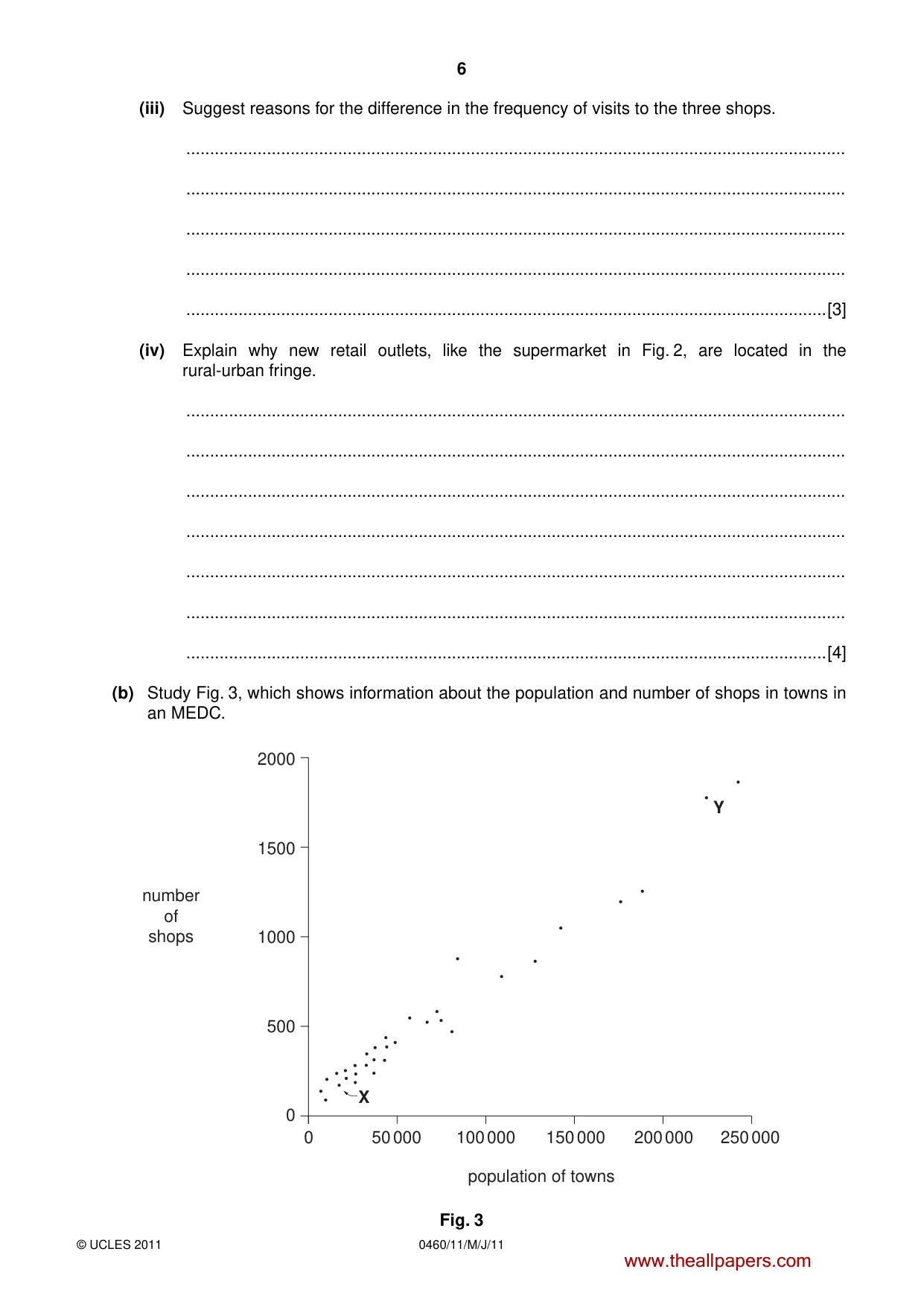 Cambridge IGCSE Geography 0460 2011 May/June Paper 1 · Variant 1 question paper, page 6 of 28