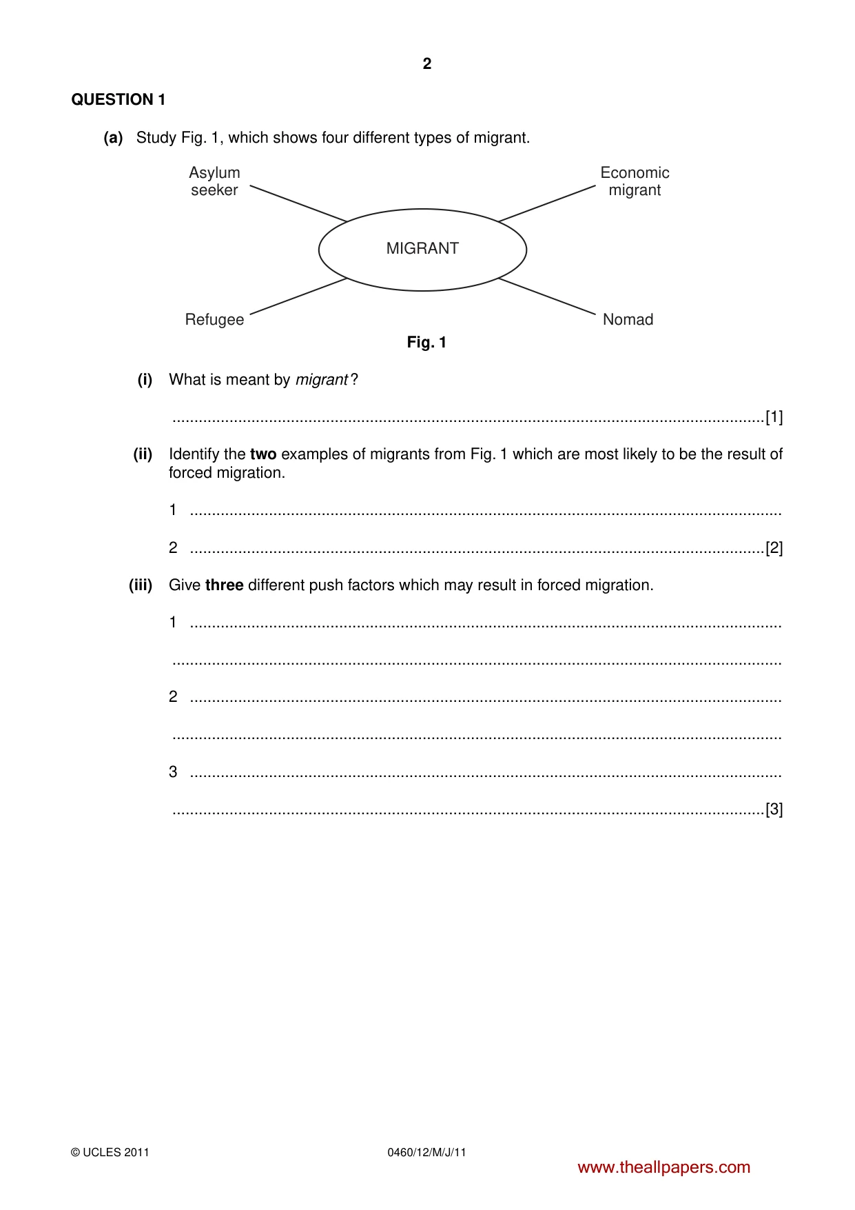 Cambridge IGCSE Geography 0460 2011 May/June Paper 1 · Variant 2 question paper, page 2 of 24