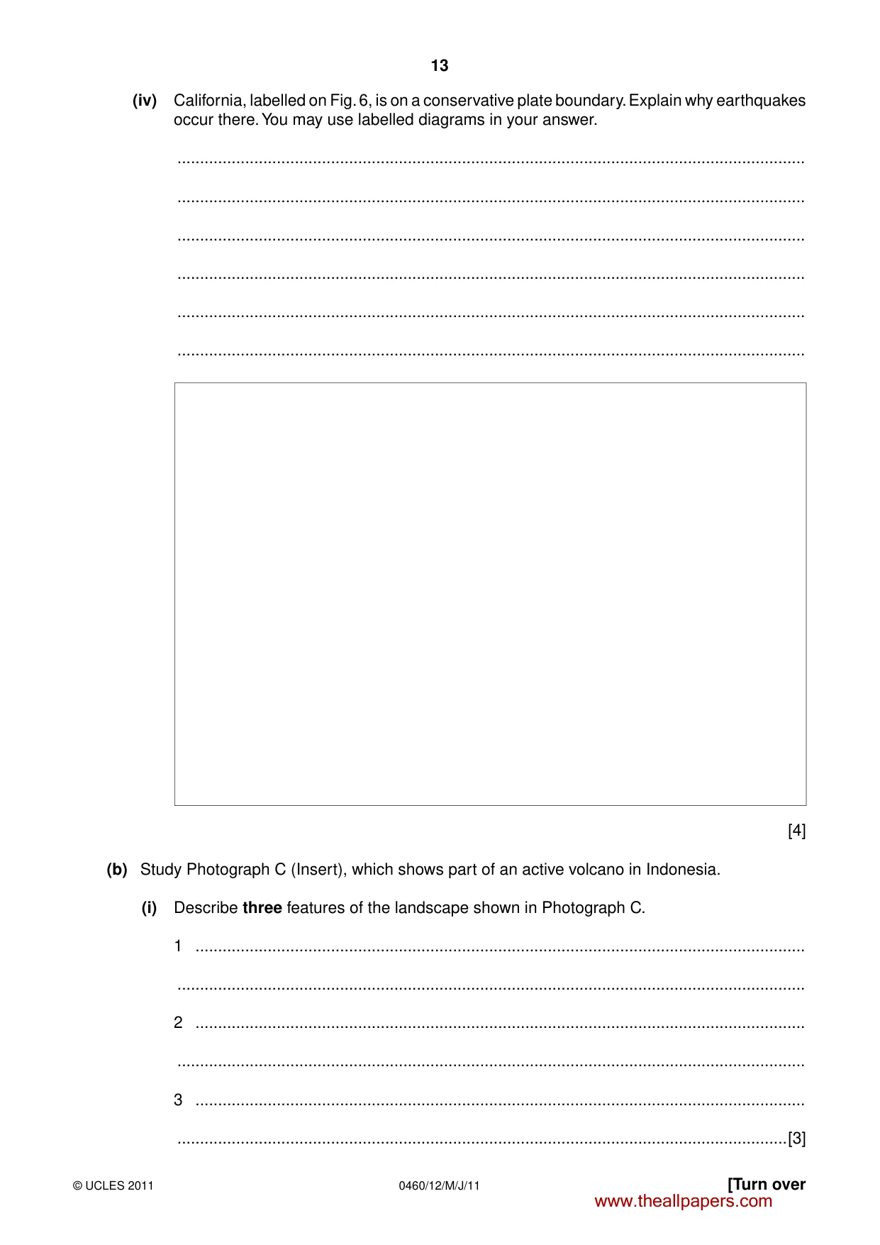 Cambridge IGCSE Geography 0460 2011 May/June Paper 1 · Variant 2 question paper, page 13 of 24