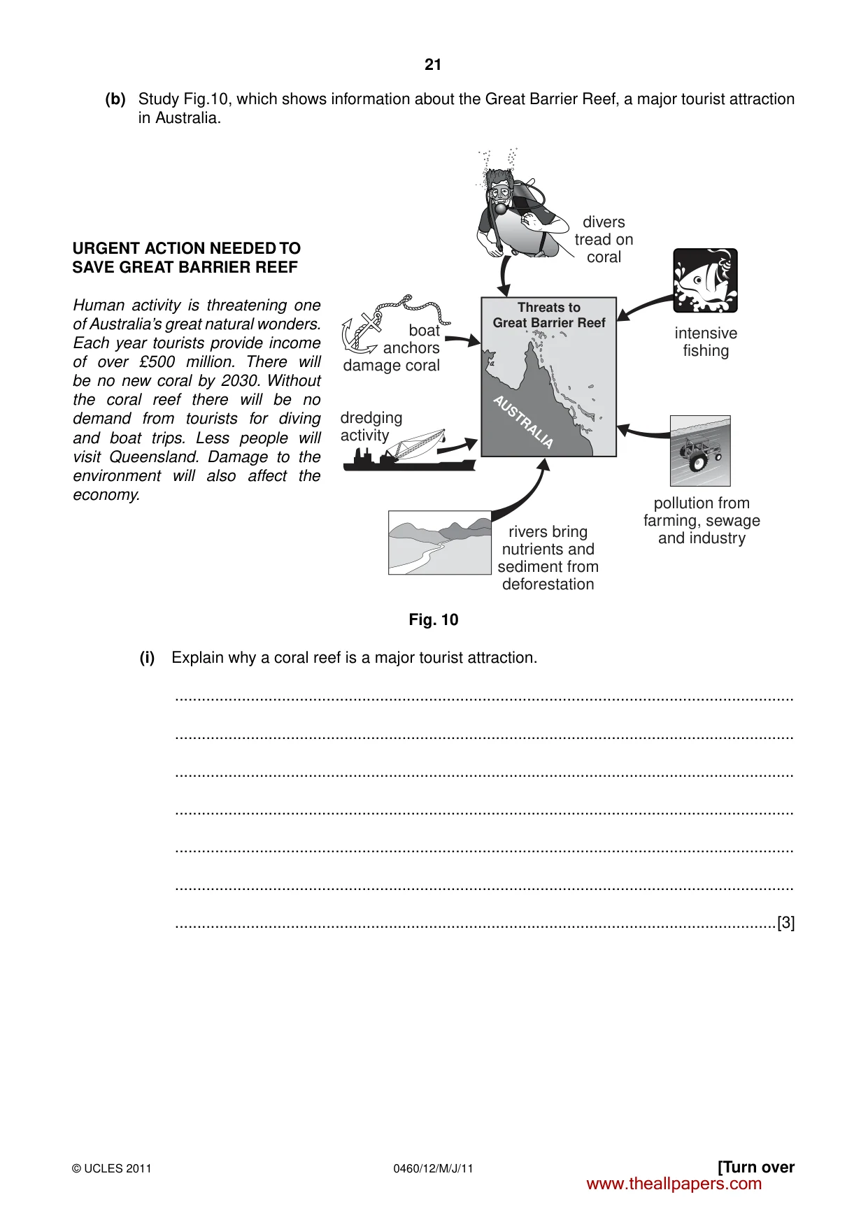 Cambridge IGCSE Geography 0460 2011 May/June Paper 1 · Variant 2 question paper, page 21 of 24