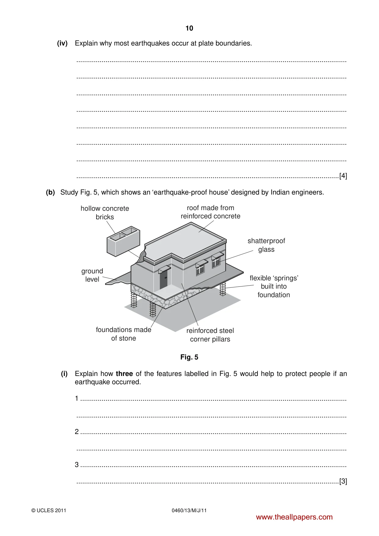 Cambridge IGCSE Geography 0460 2011 May/June Paper 1 · Variant 3 question paper, page 10 of 24