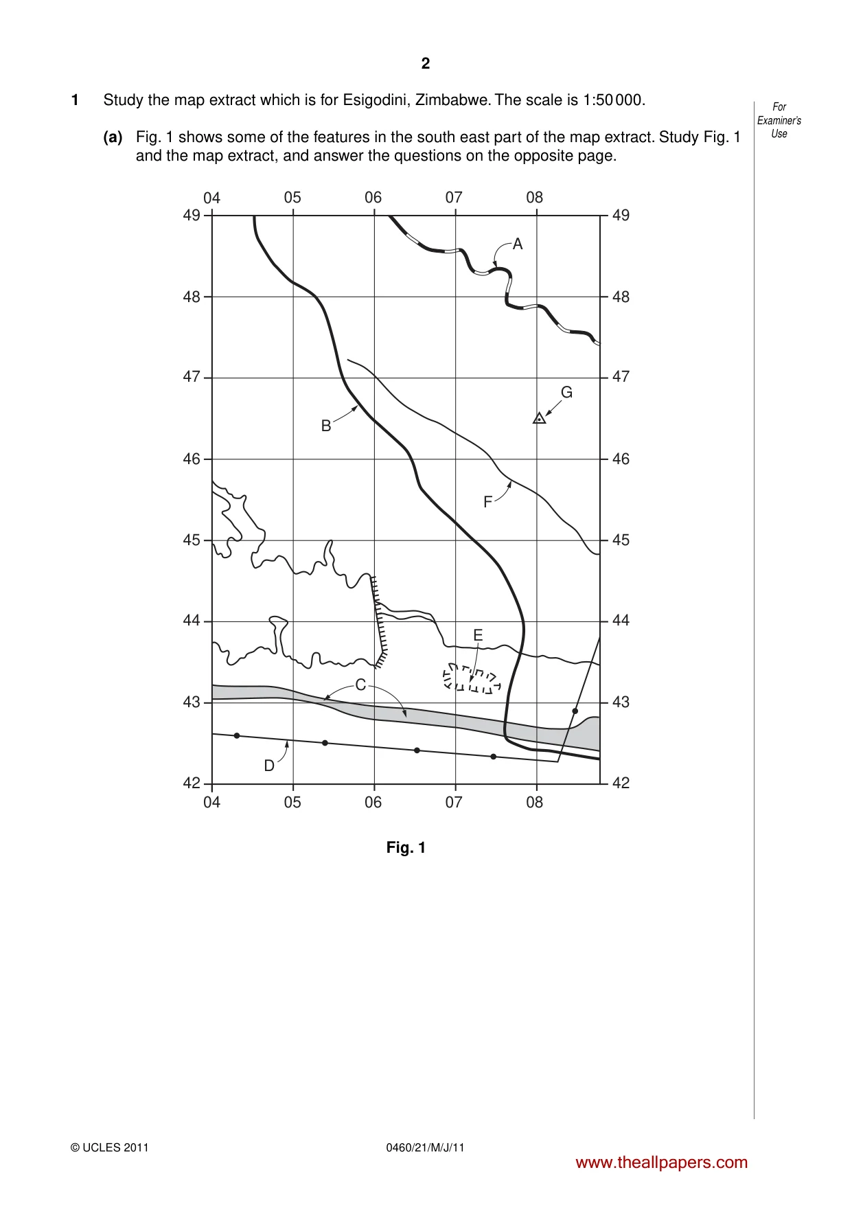 Cambridge IGCSE Geography 0460 2011 May/June Paper 2 · Variant 1 question paper, page 2 of 16