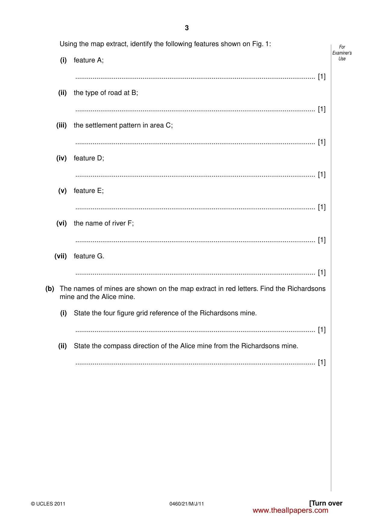 Cambridge IGCSE Geography 0460 2011 May/June Paper 2 · Variant 1 question paper, page 3 of 16