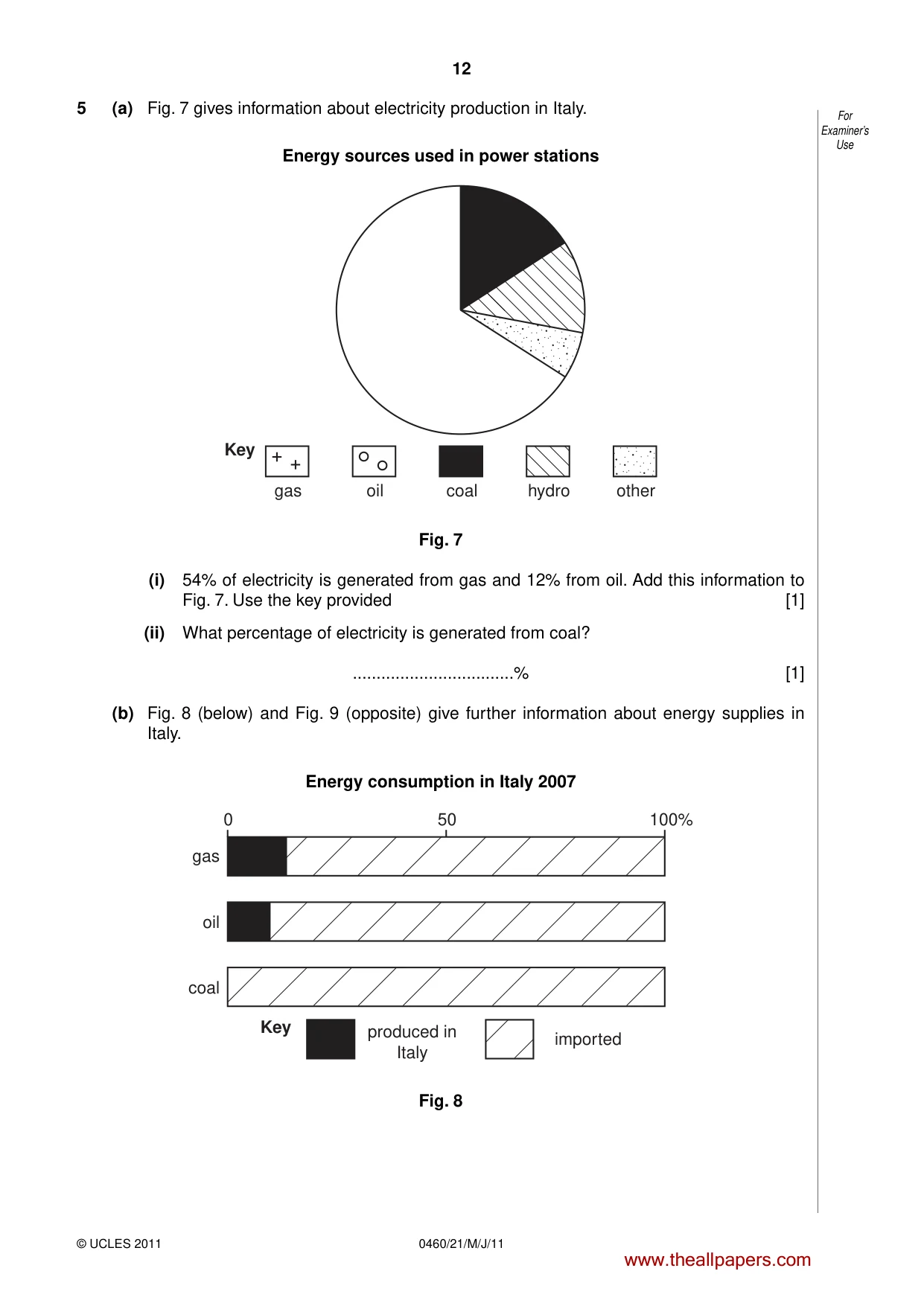 Cambridge IGCSE Geography 0460 2011 May/June Paper 2 · Variant 1 question paper, page 12 of 16