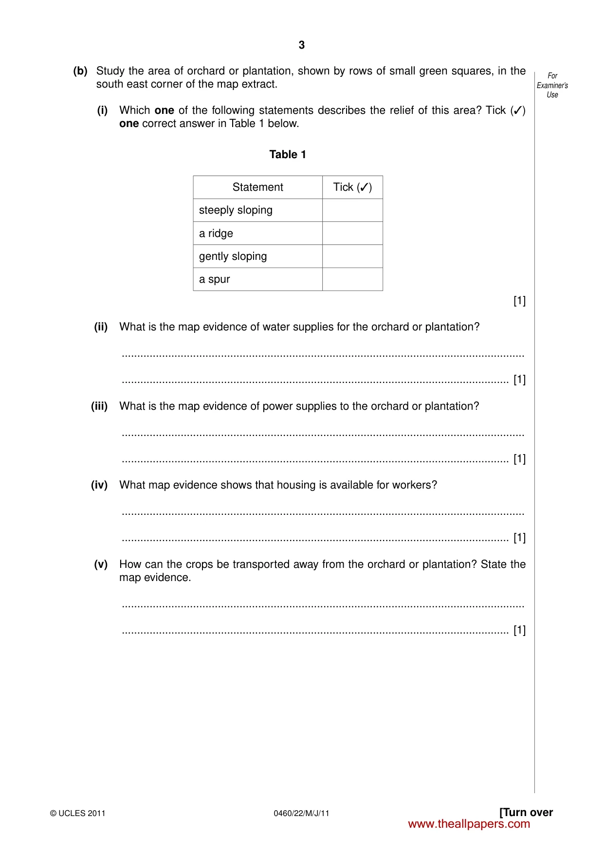 Cambridge IGCSE Geography 0460 2011 May/June Paper 2 · Variant 2 question paper, page 3 of 16