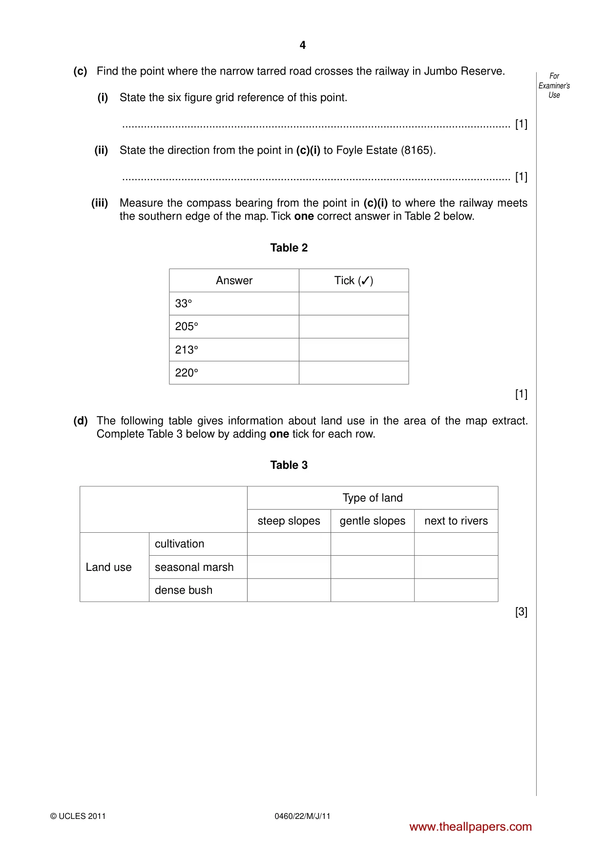 Cambridge IGCSE Geography 0460 2011 May/June Paper 2 · Variant 2 question paper, page 4 of 16
