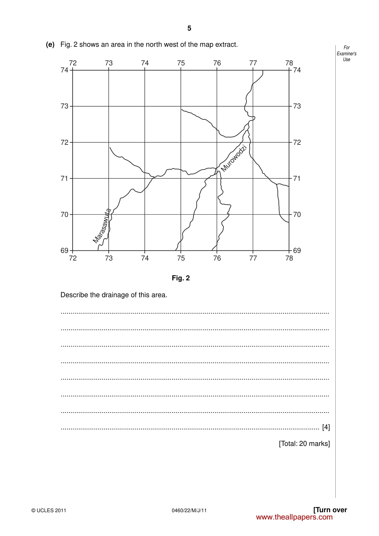 Cambridge IGCSE Geography 0460 2011 May/June Paper 2 · Variant 2 question paper, page 5 of 16