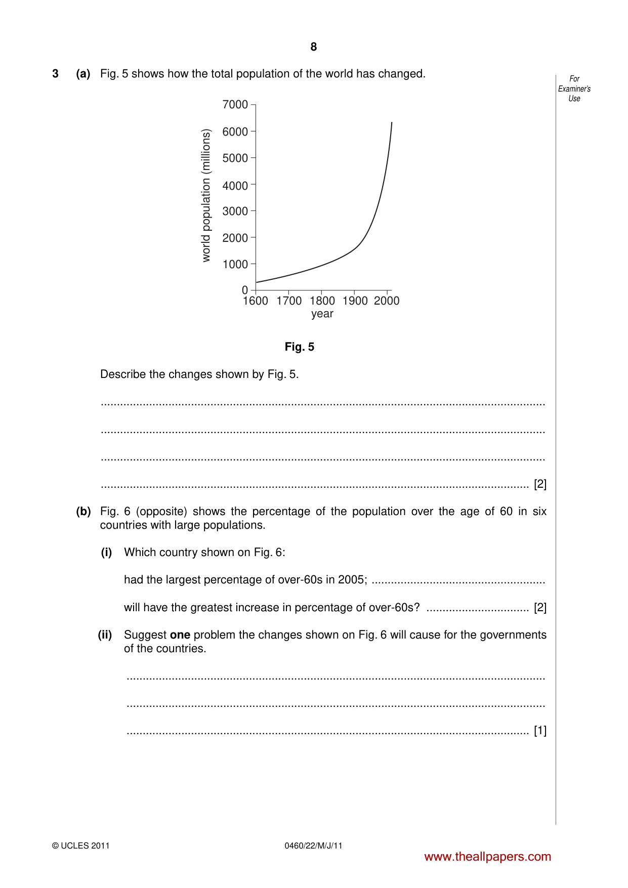 Cambridge IGCSE Geography 0460 2011 May/June Paper 2 · Variant 2 question paper, page 8 of 16