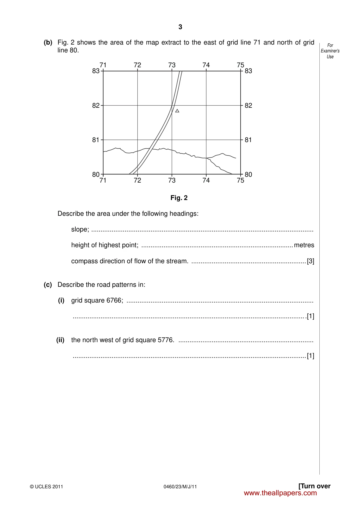 Cambridge IGCSE Geography 0460 2011 May/June Paper 2 · Variant 3 question paper, page 3 of 16