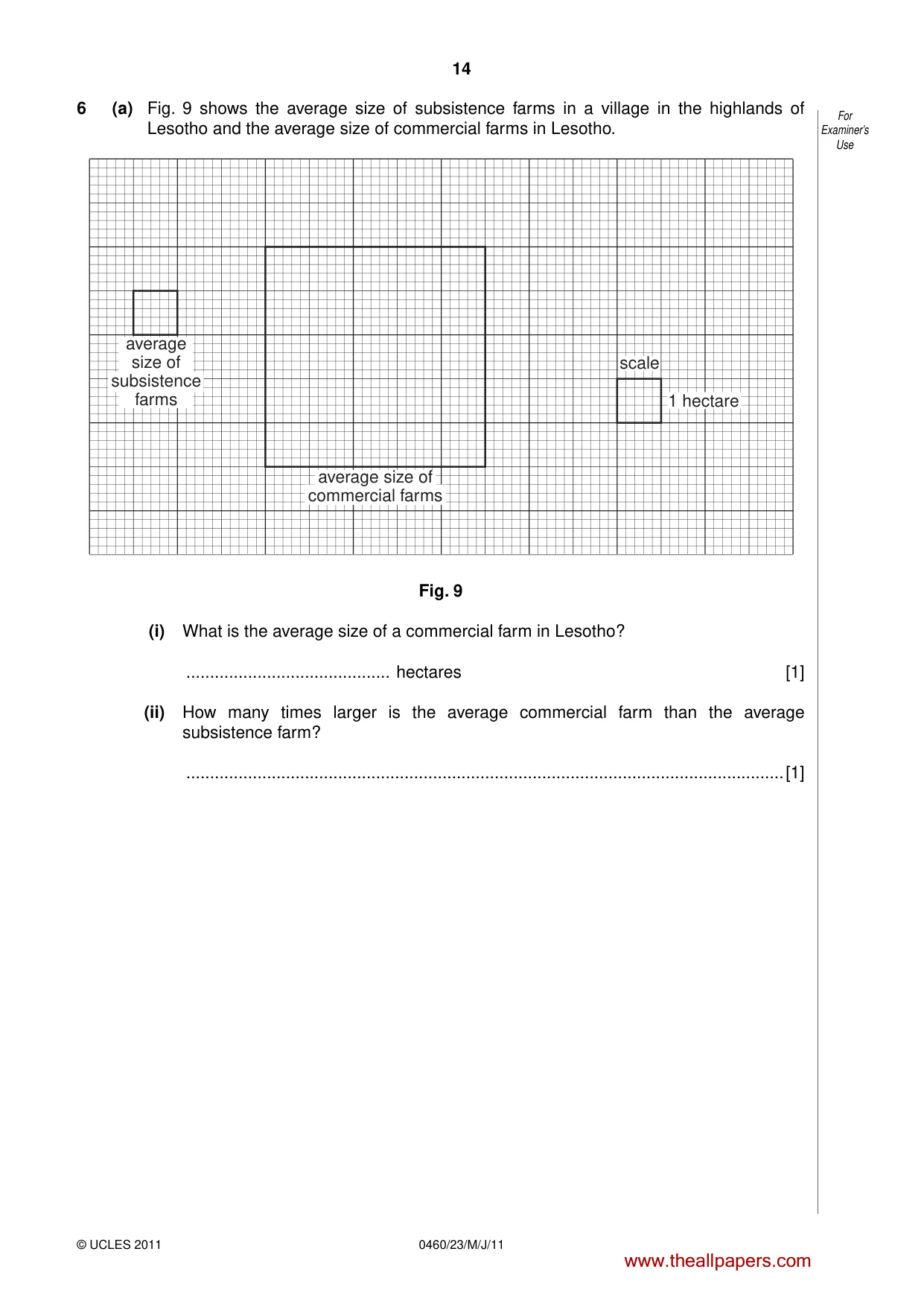 Cambridge IGCSE Geography 0460 2011 May/June Paper 2 · Variant 3 question paper, page 14 of 16