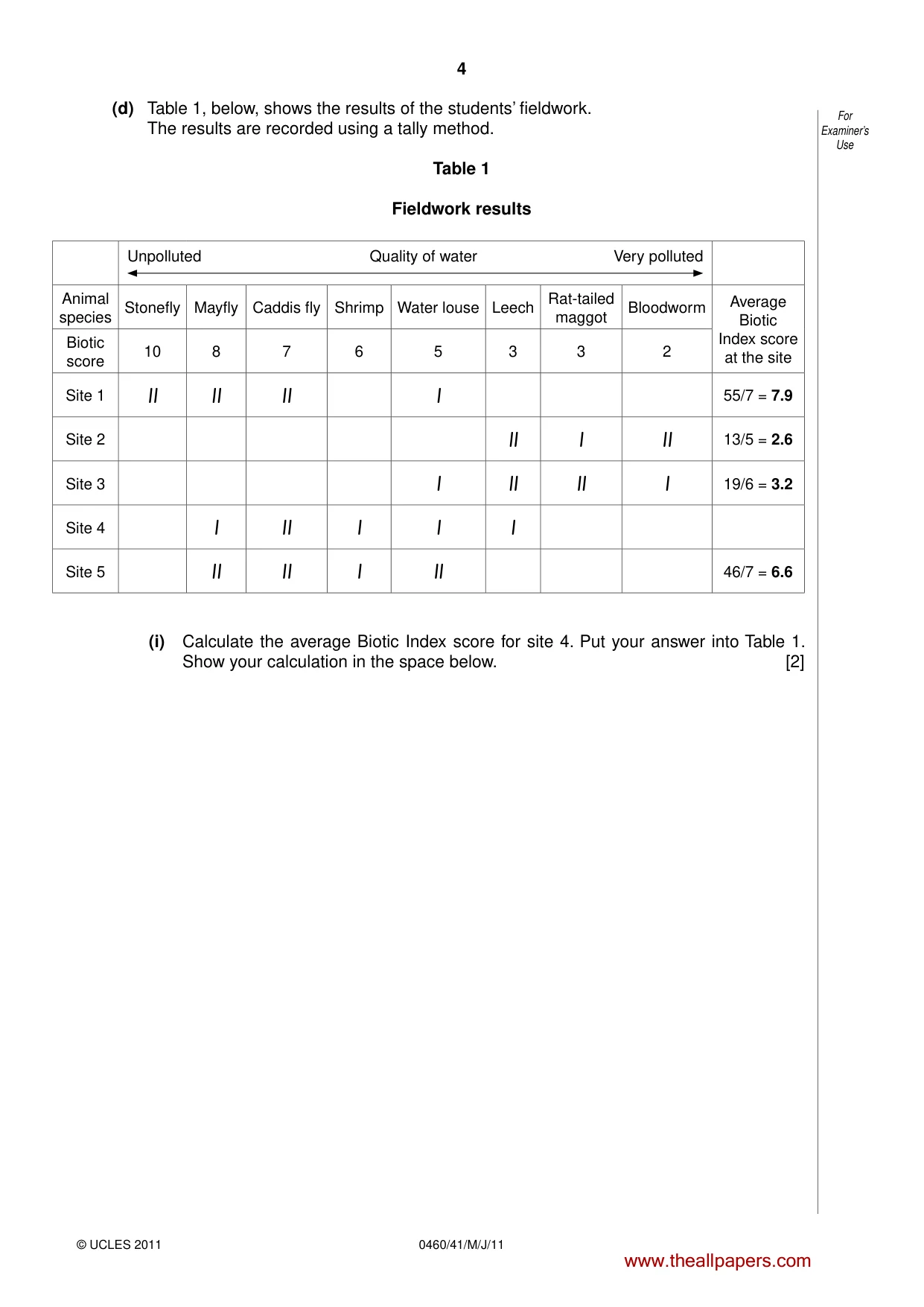 Cambridge IGCSE Geography 0460 2011 May/June Paper 4 · Variant 1 question paper, page 4 of 16