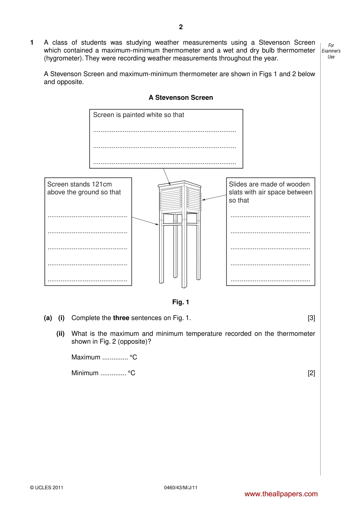 Cambridge IGCSE Geography 0460 2011 May/June Paper 4 · Variant 3 question paper, page 2 of 16