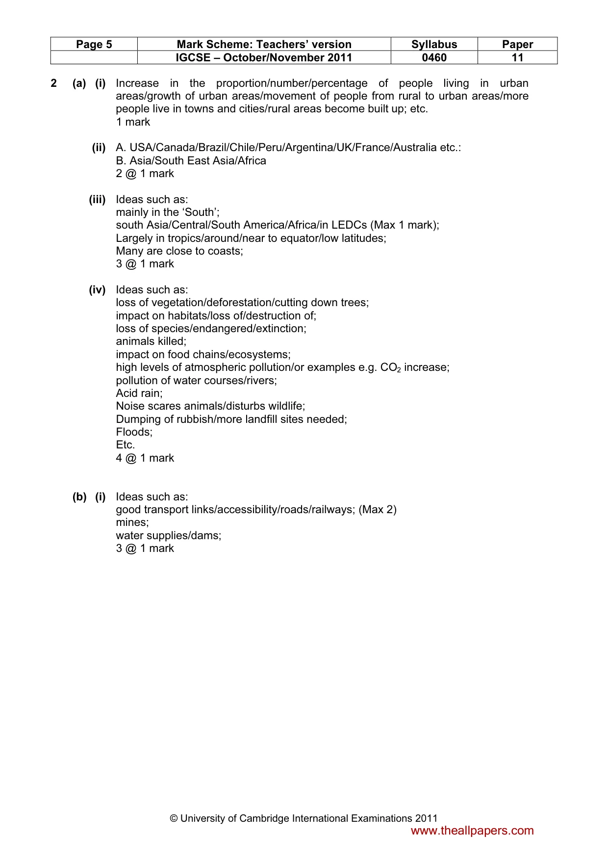 Mark scheme, page 5 of 14
