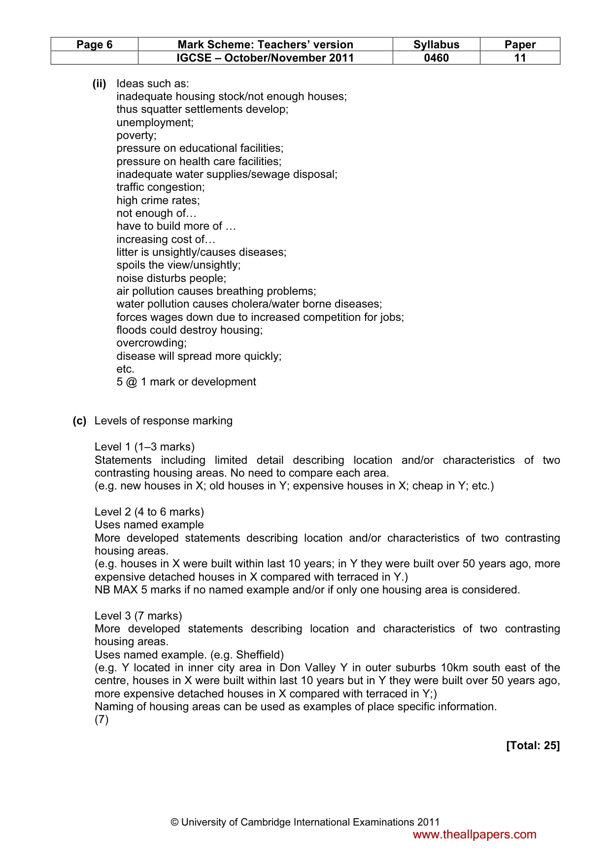 Mark scheme, page 6 of 14